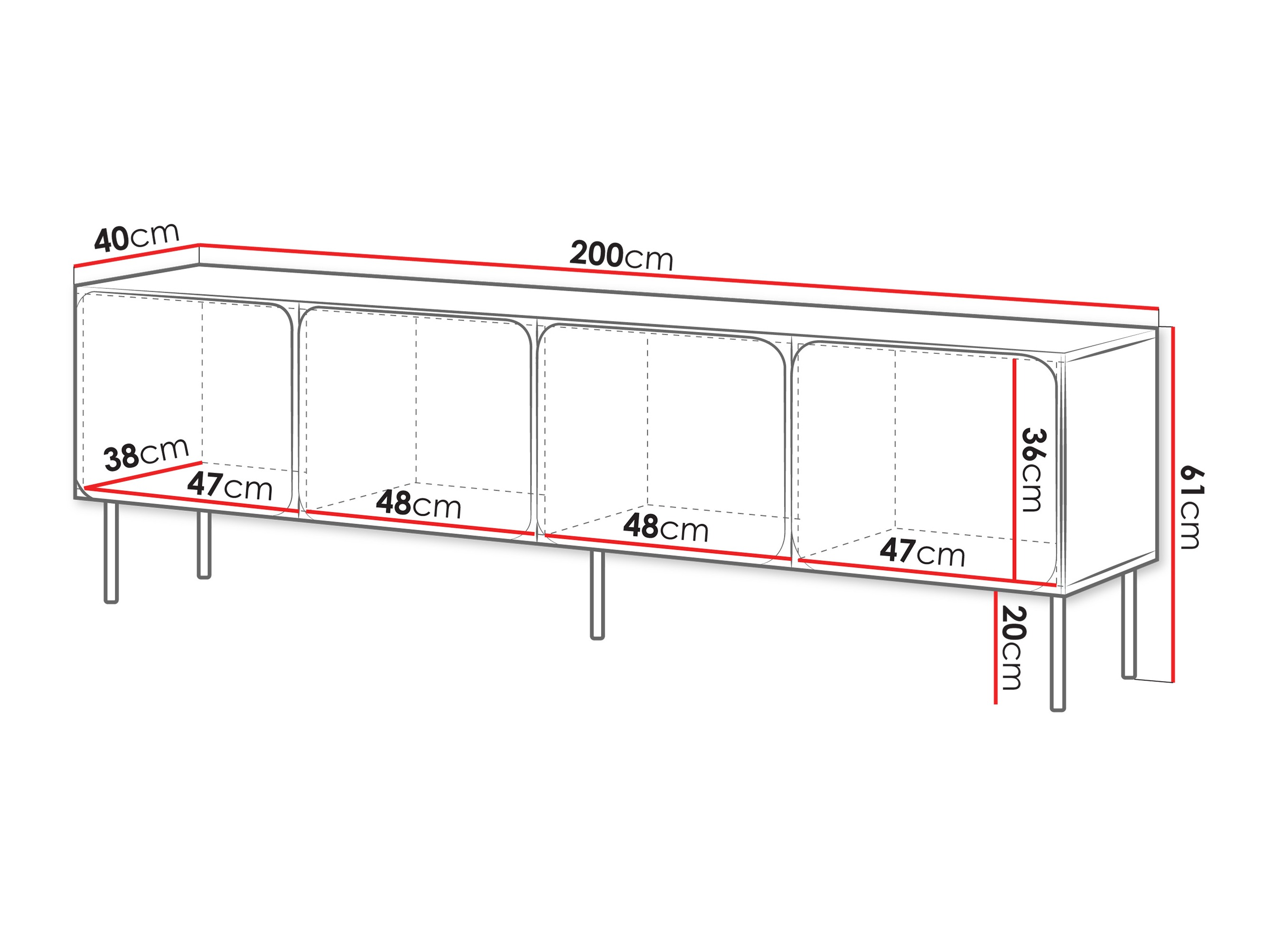 TV-állvány Fentore 101 (Kasmír)