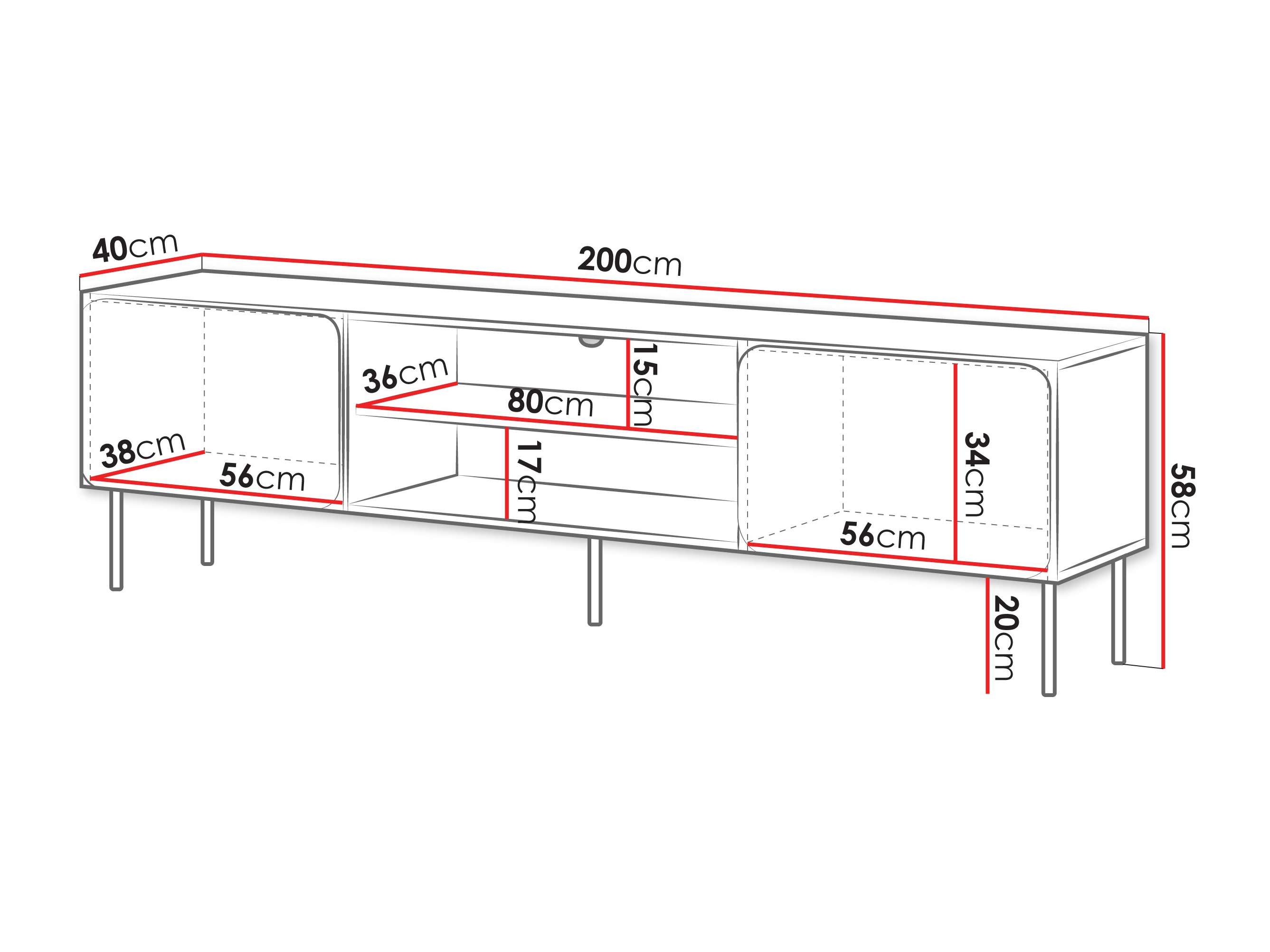 TV-állvány Fentore 102 (Kasmír)