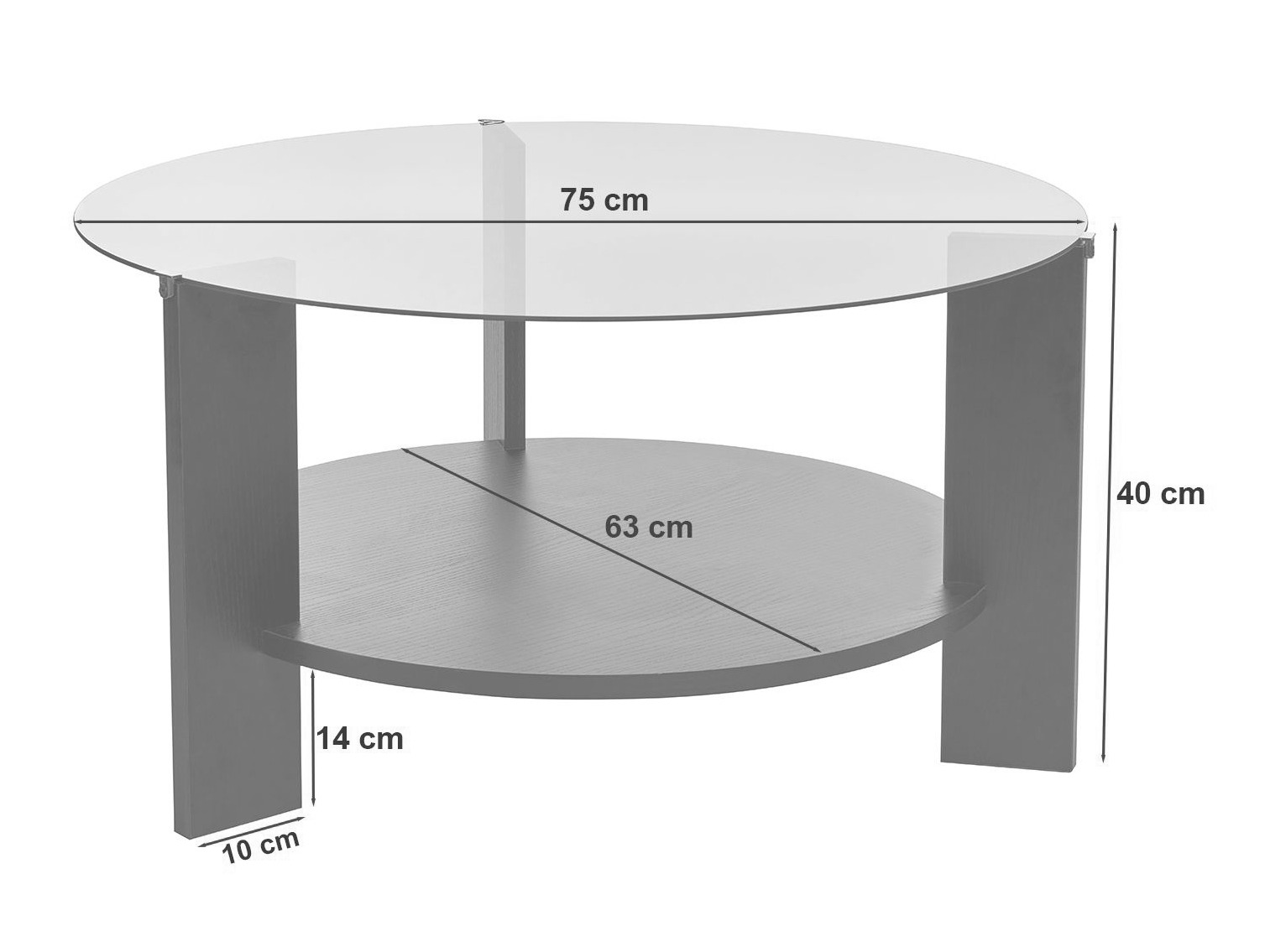 Dohányzóasztal SH11198 sérült csomagolással