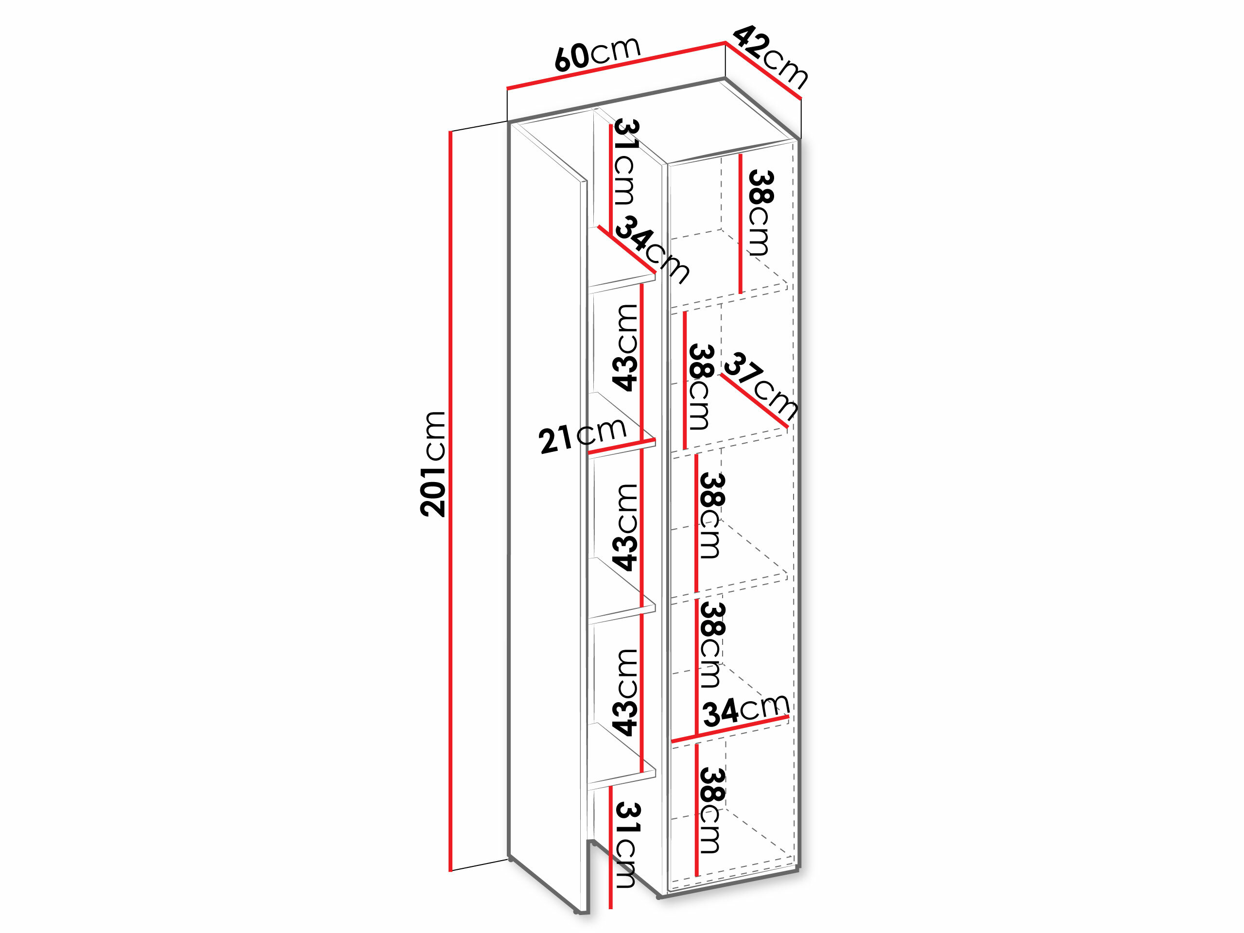 Könyvespolc SH11194 sérült csomagolással