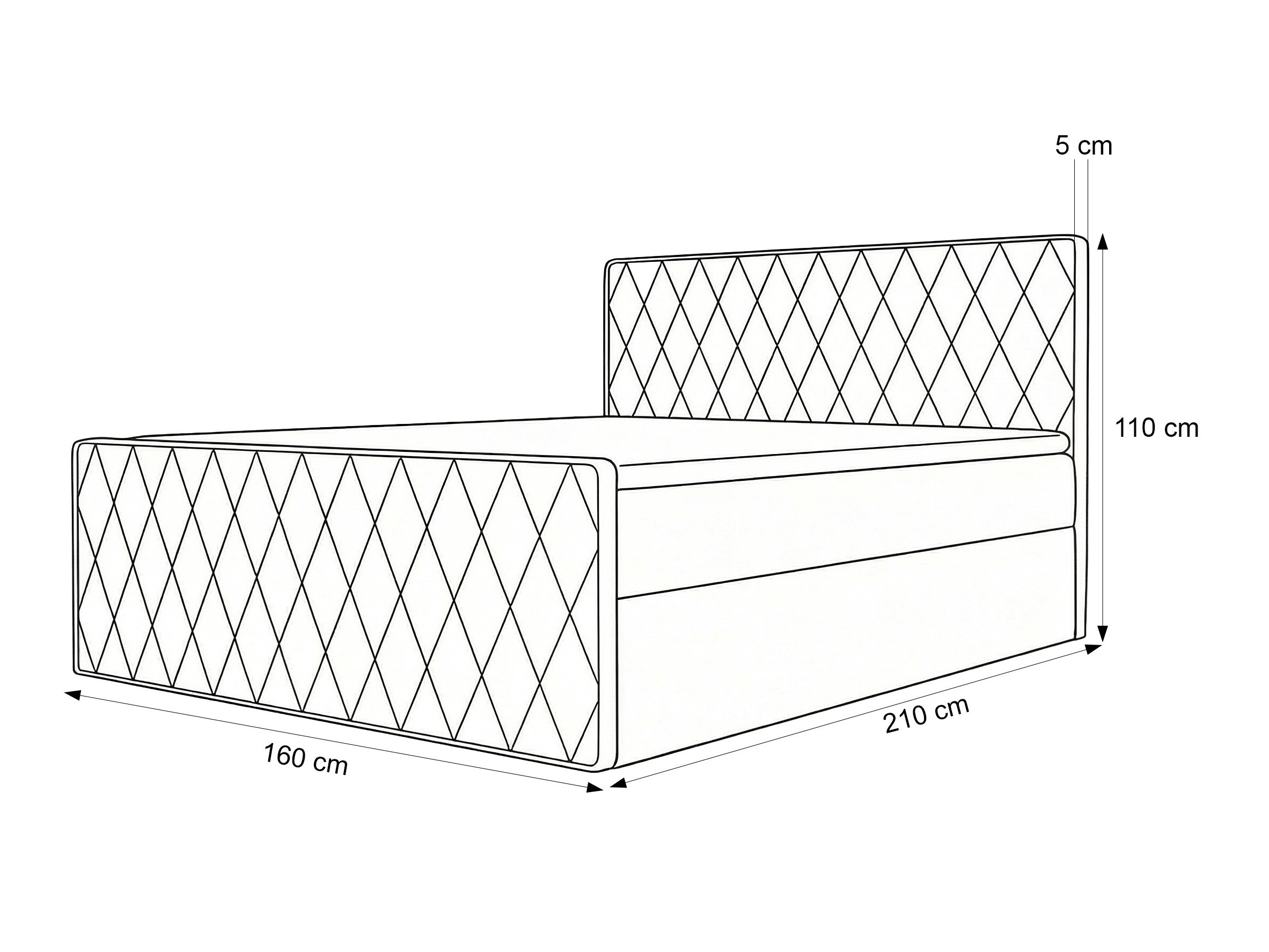 Kontinentális ágy Martinez 129 (Magic Velvet 2256)