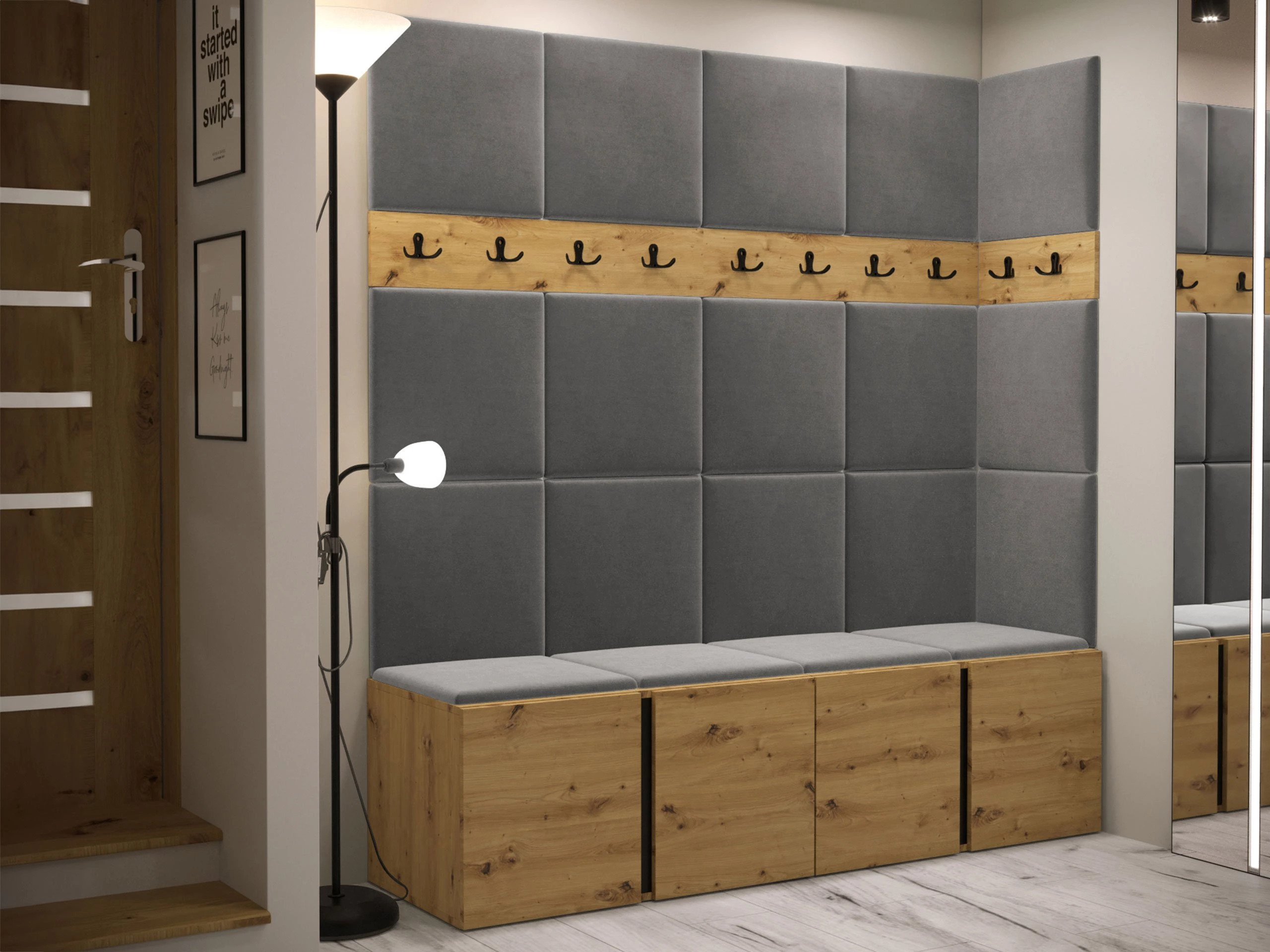 Előszoba garnitúra Pinis II (Artisan tölgy)