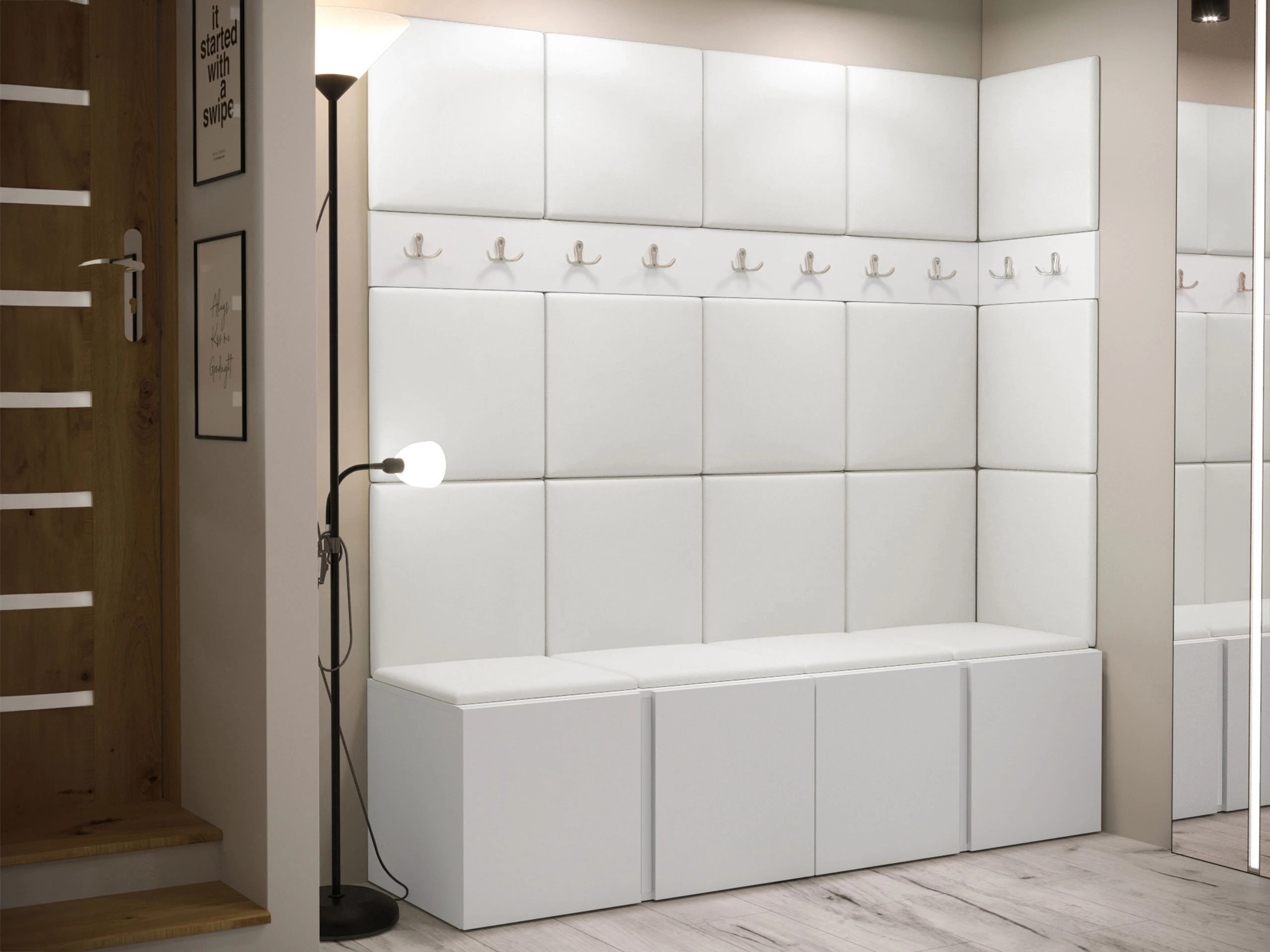 Előszoba garnitúra Pinis II (Fehér)