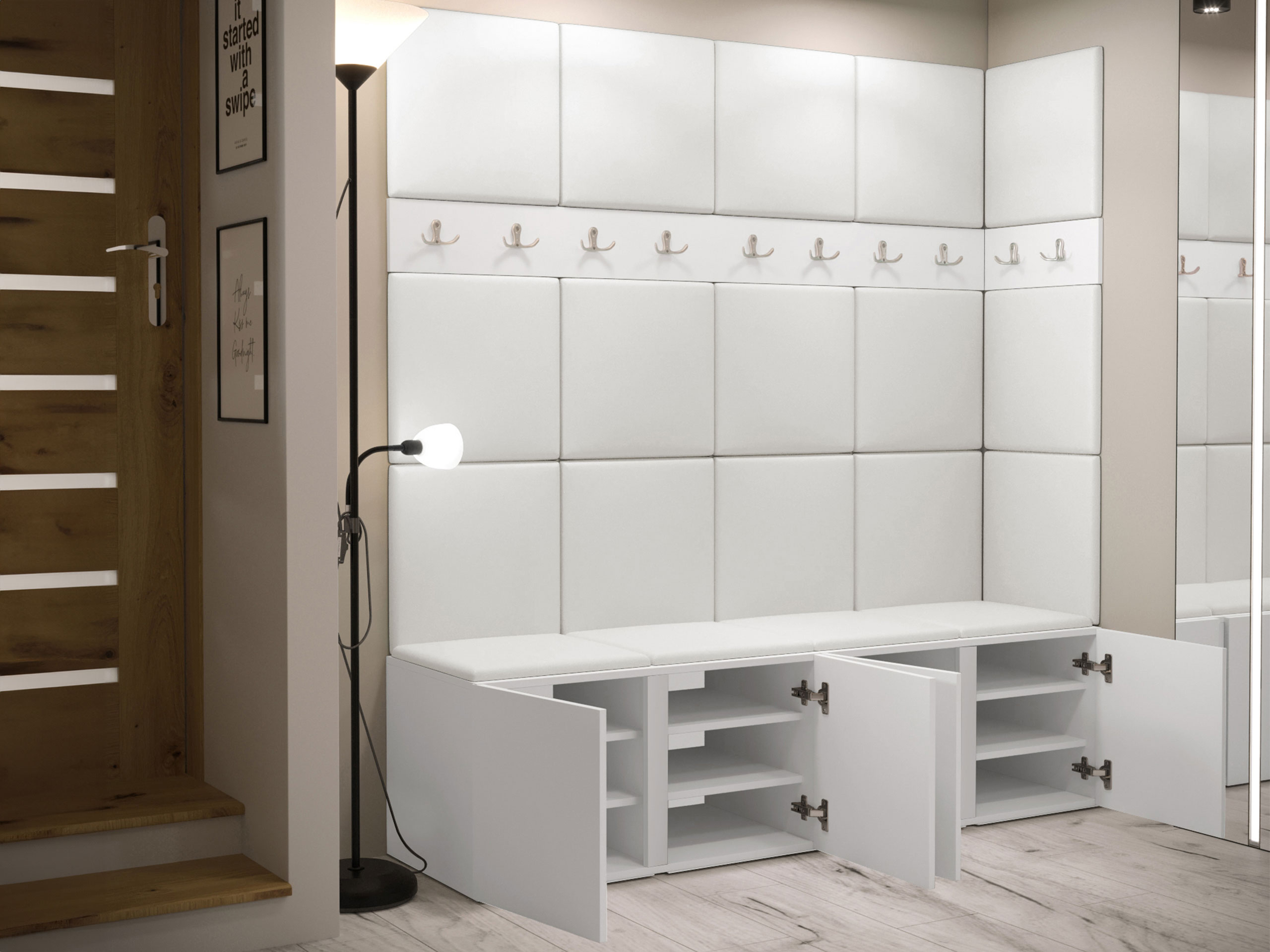 Előszoba garnitúra Pinis II (Fehér)