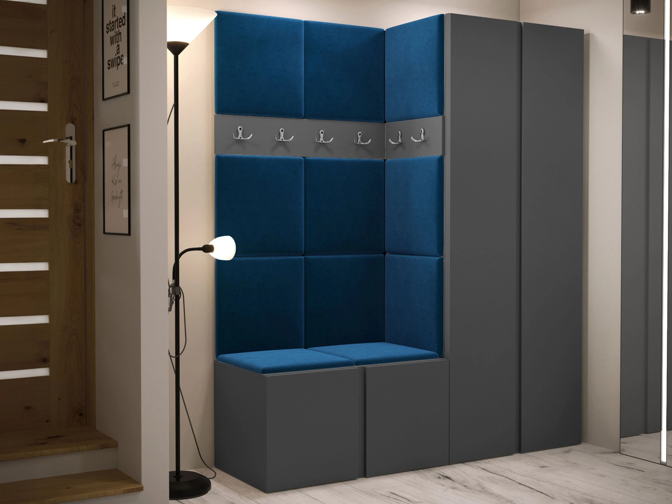Előszoba garnitúra Pinis III (Grafit)