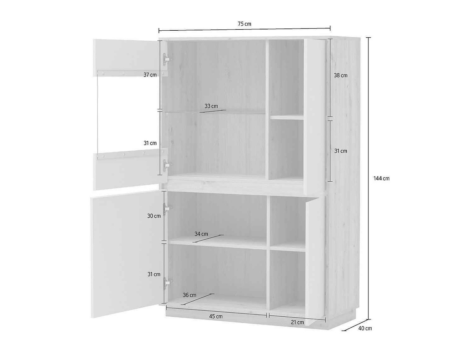 Könyvespolc Ferciro 106