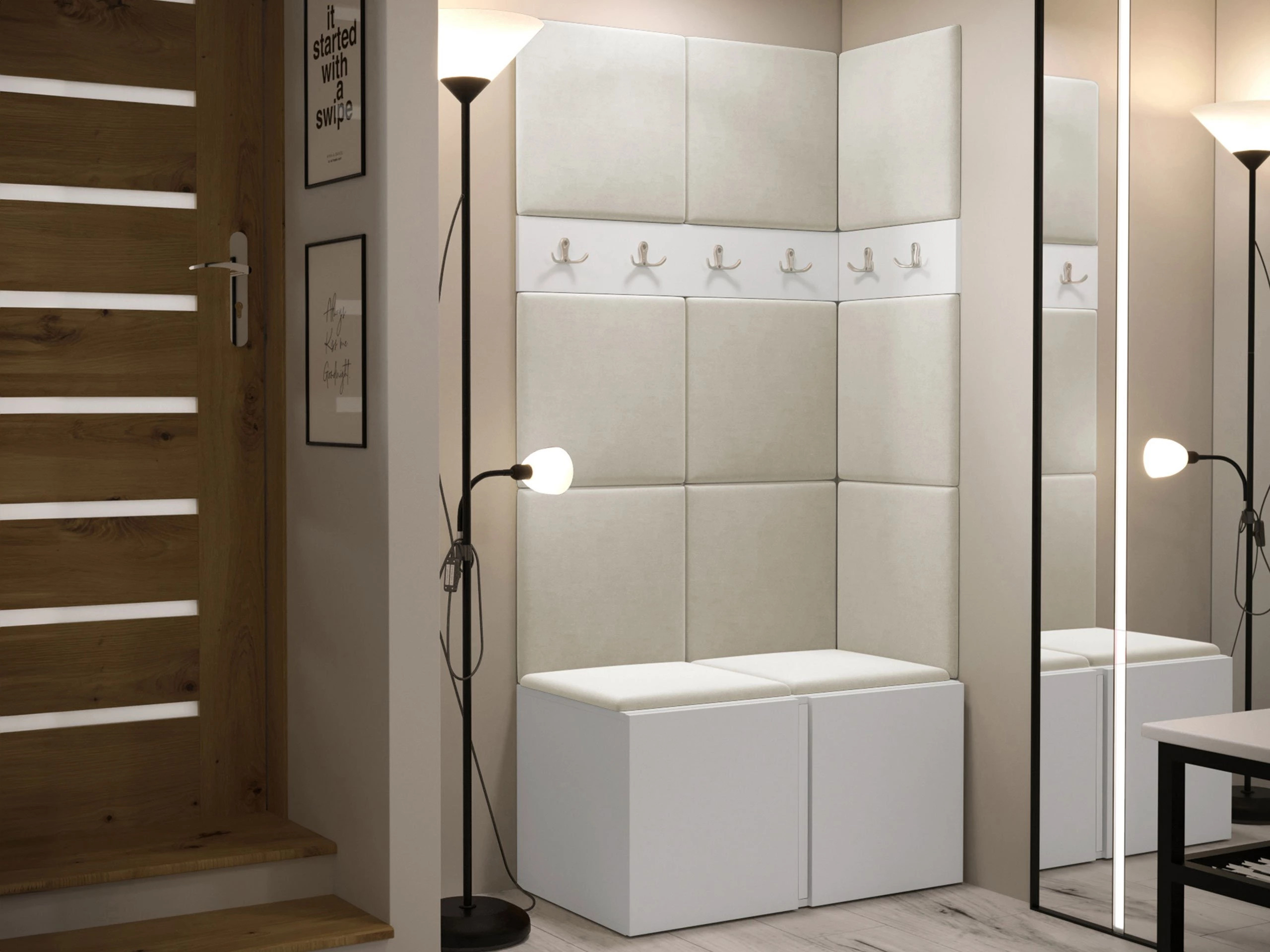 Előszoba garnitúra Pinis I (Fehér)