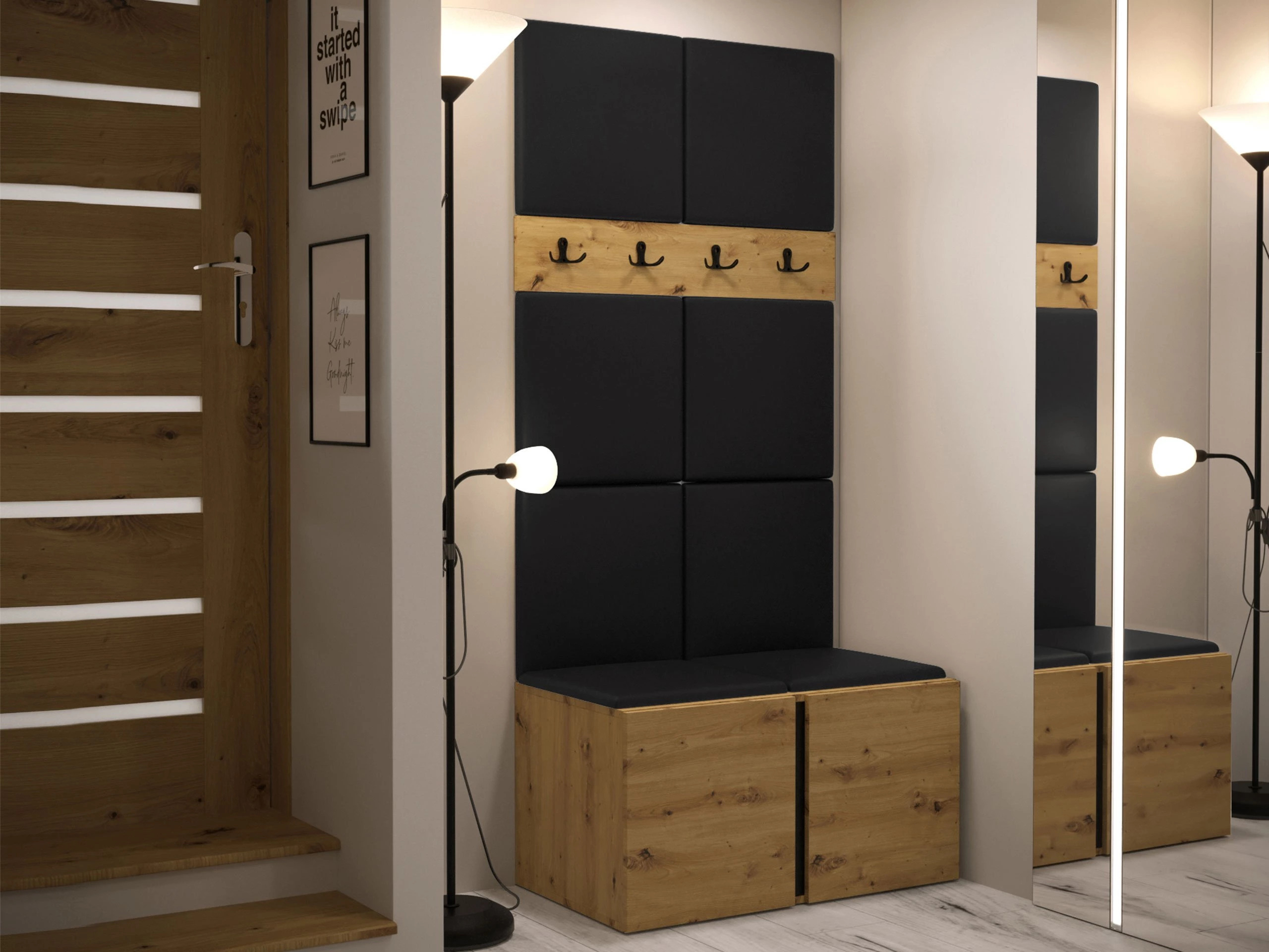 Előszoba garnitúra Pinis IV (Artisan tölgy)