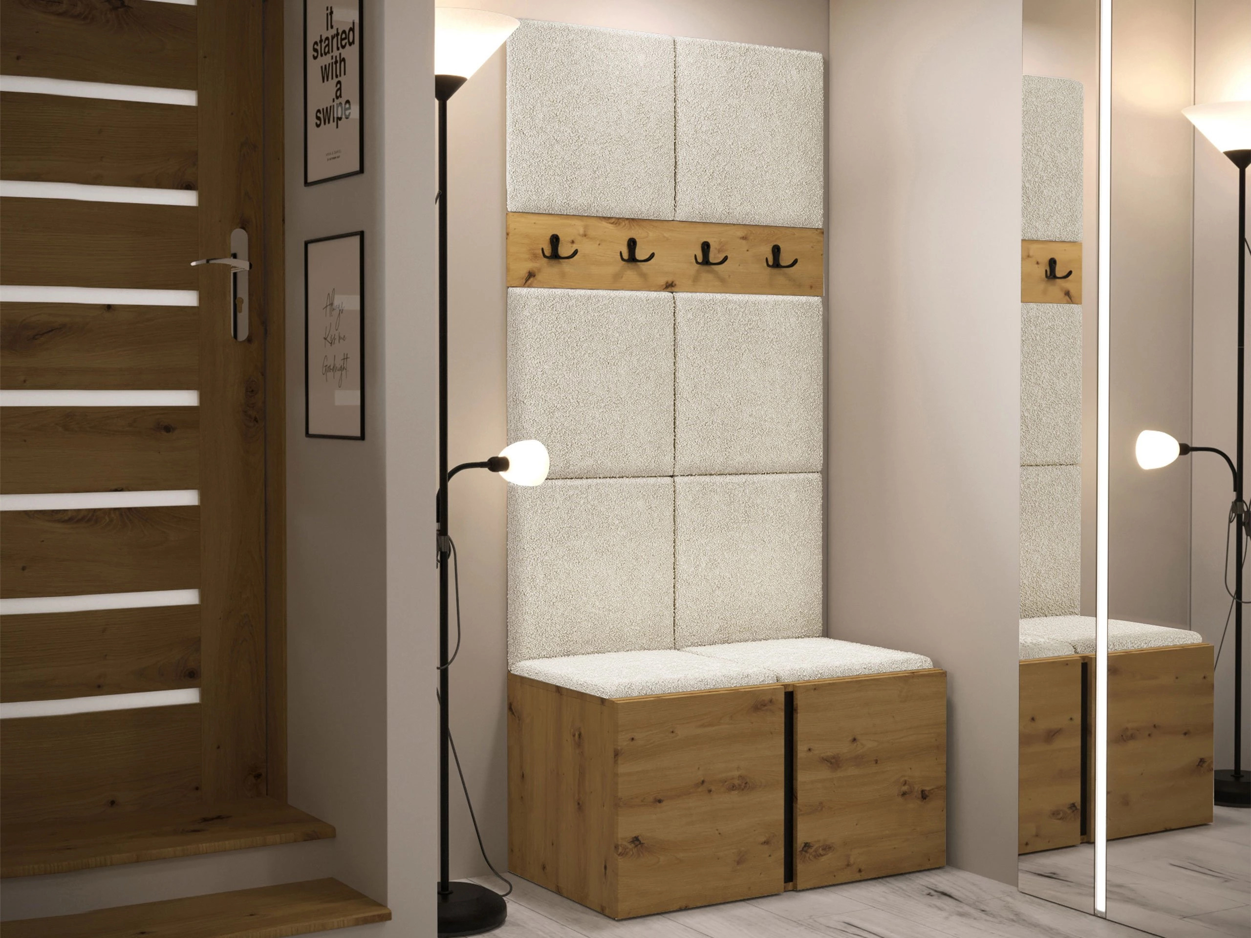 Előszoba garnitúra Pinis IV (Artisan tölgy)