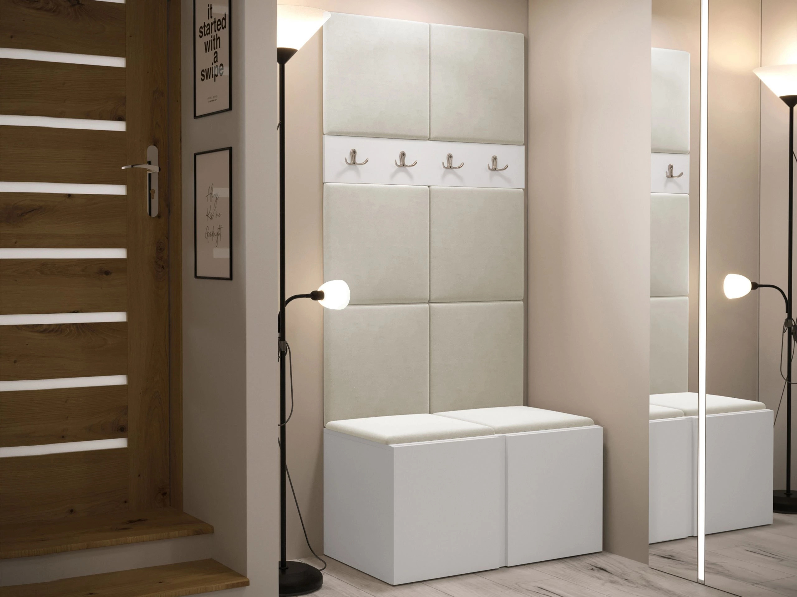 Előszoba garnitúra Pinis IV (Fehér)