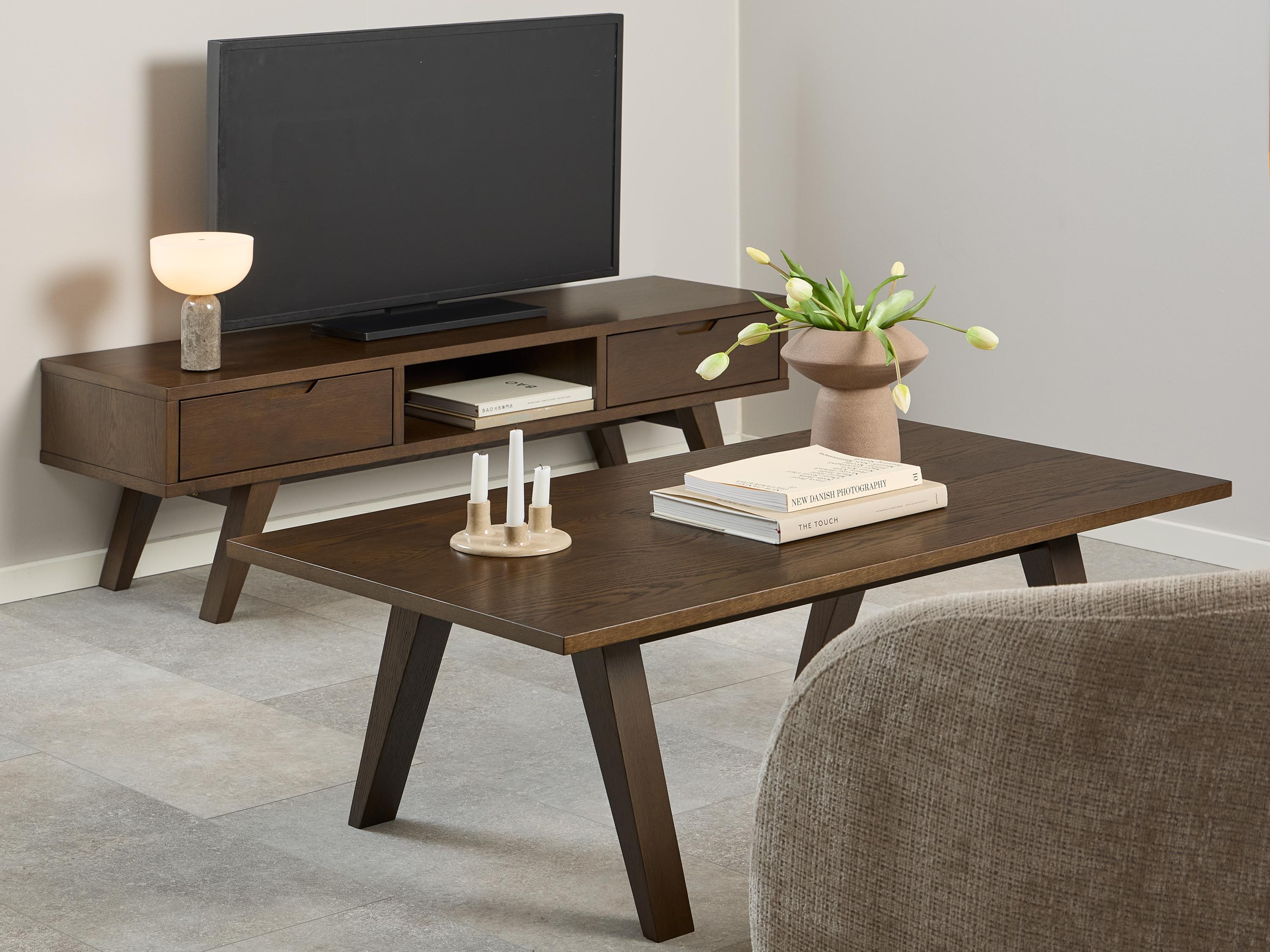 Dohányzóasztal Norsica Albene 109 (Sötét tölgy)