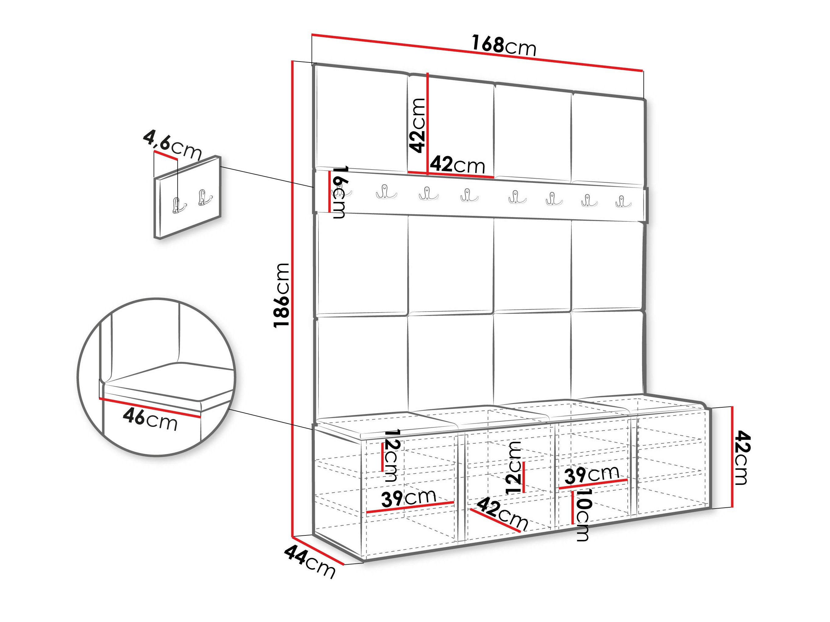 Előszoba garnitúra Pinis V (Manila 02)