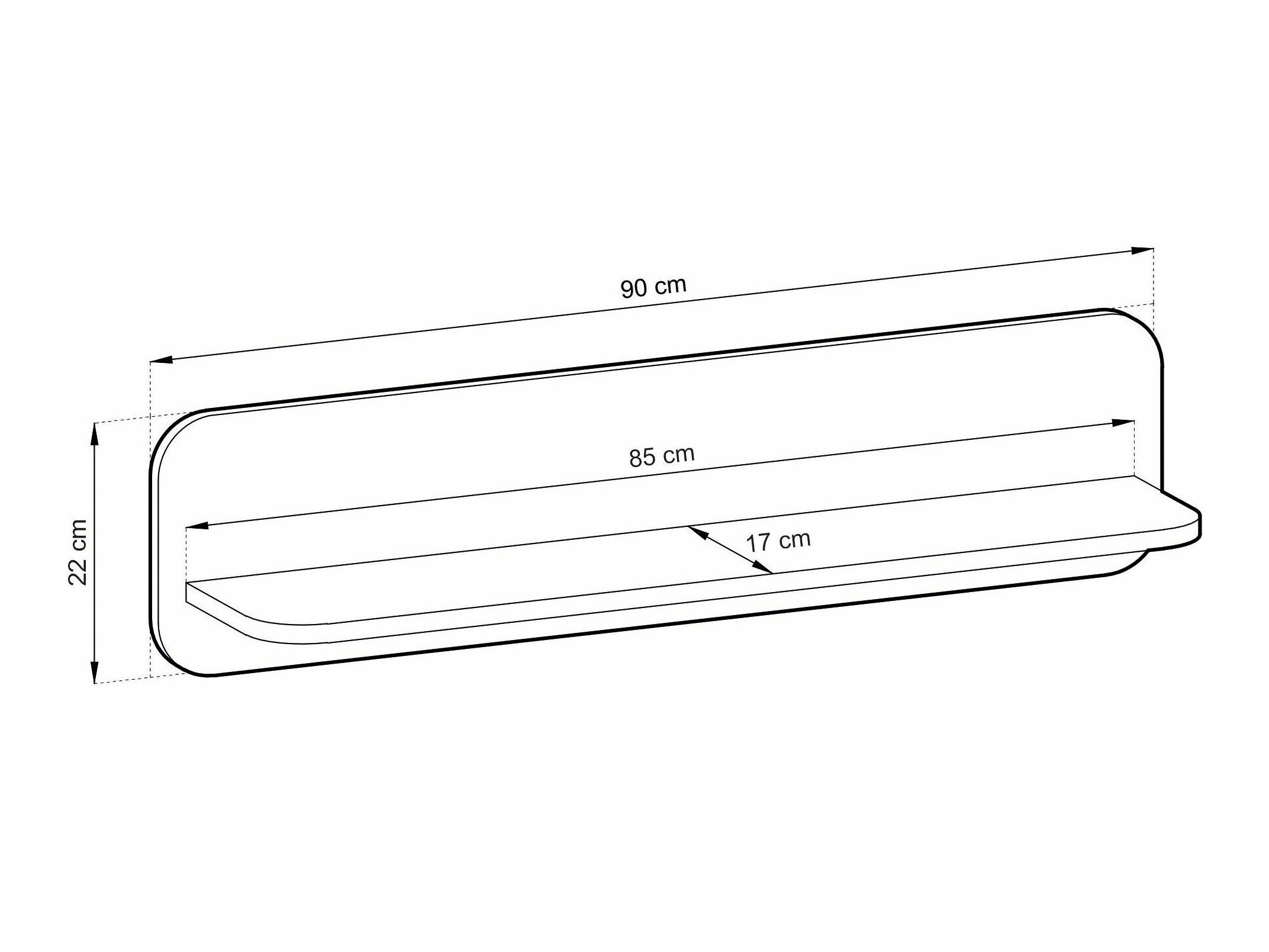 Fali polc Vesdore 101