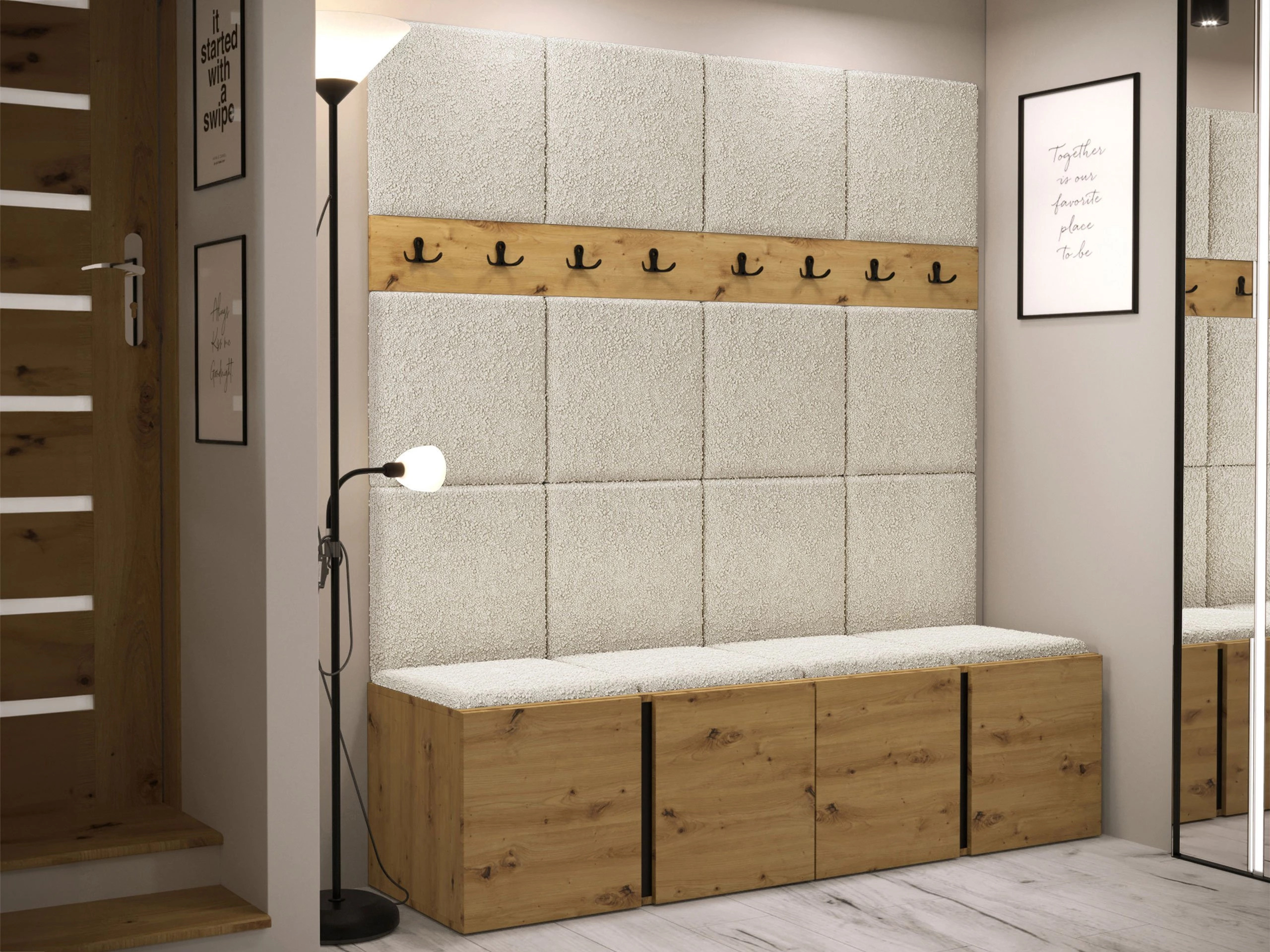 Előszoba garnitúra Pinis V (Artisan tölgy)