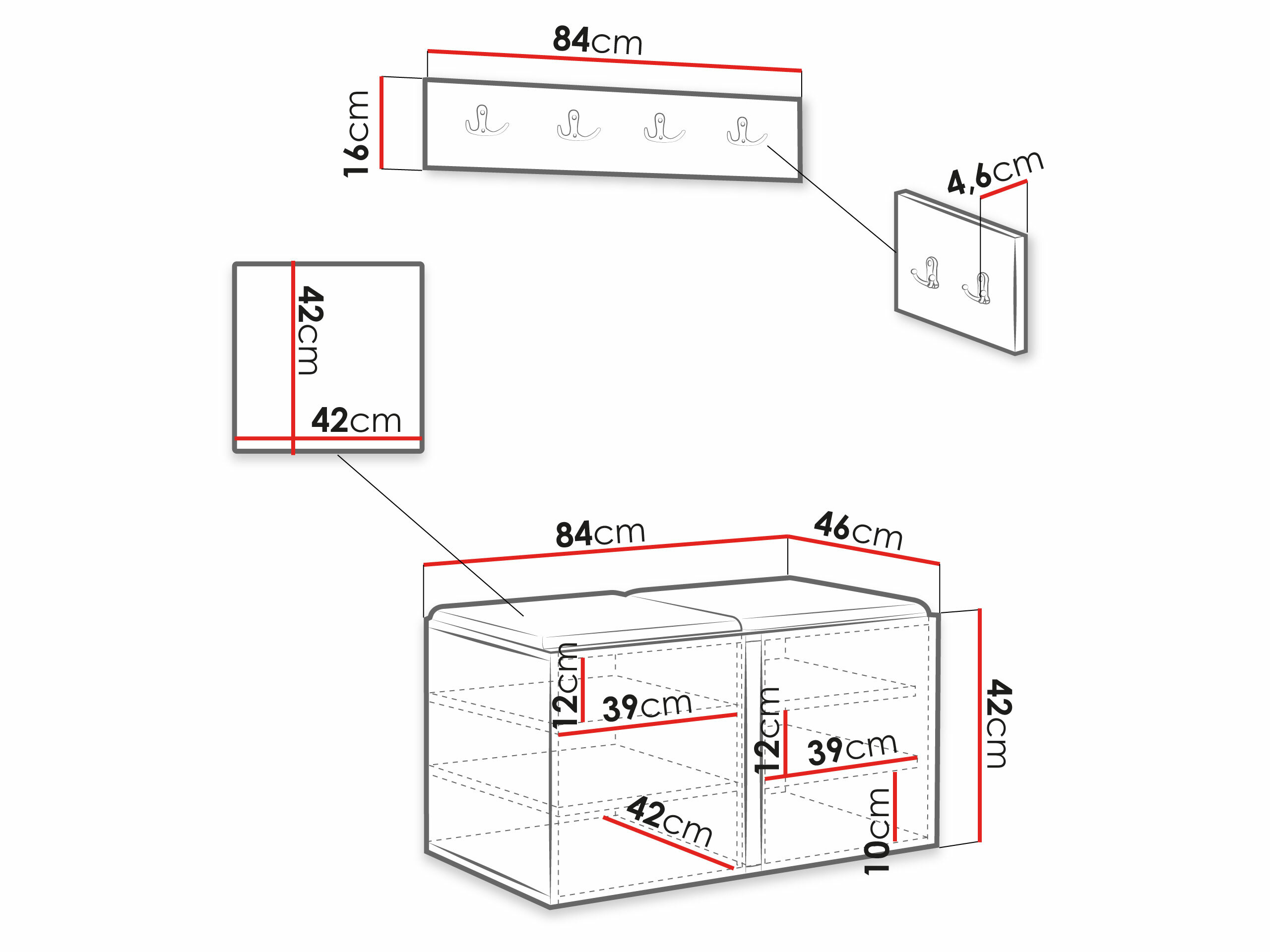 Előszoba garnitúra Pinis VI (Manila 02)