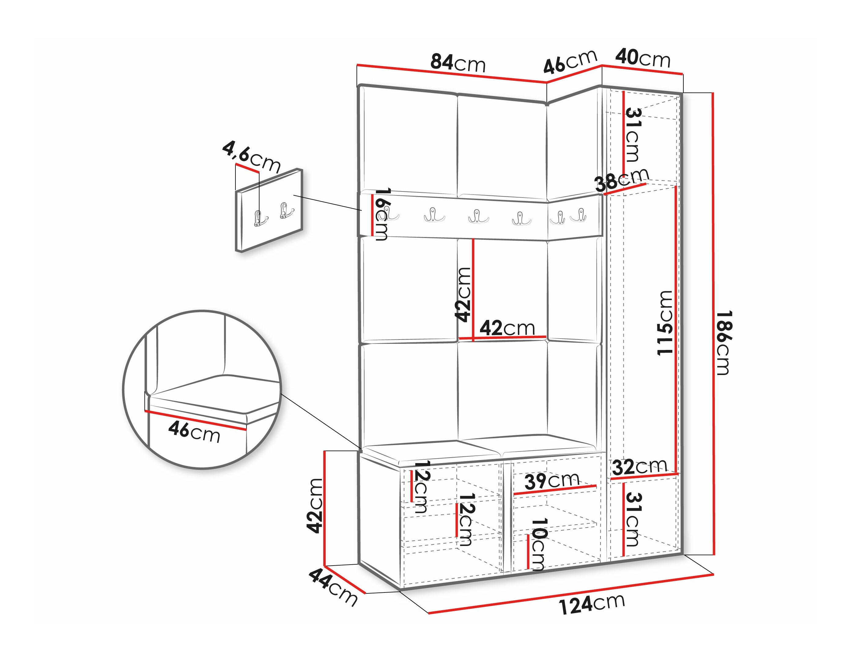 Előszoba garnitúra Hartford 277 (Manila 02)