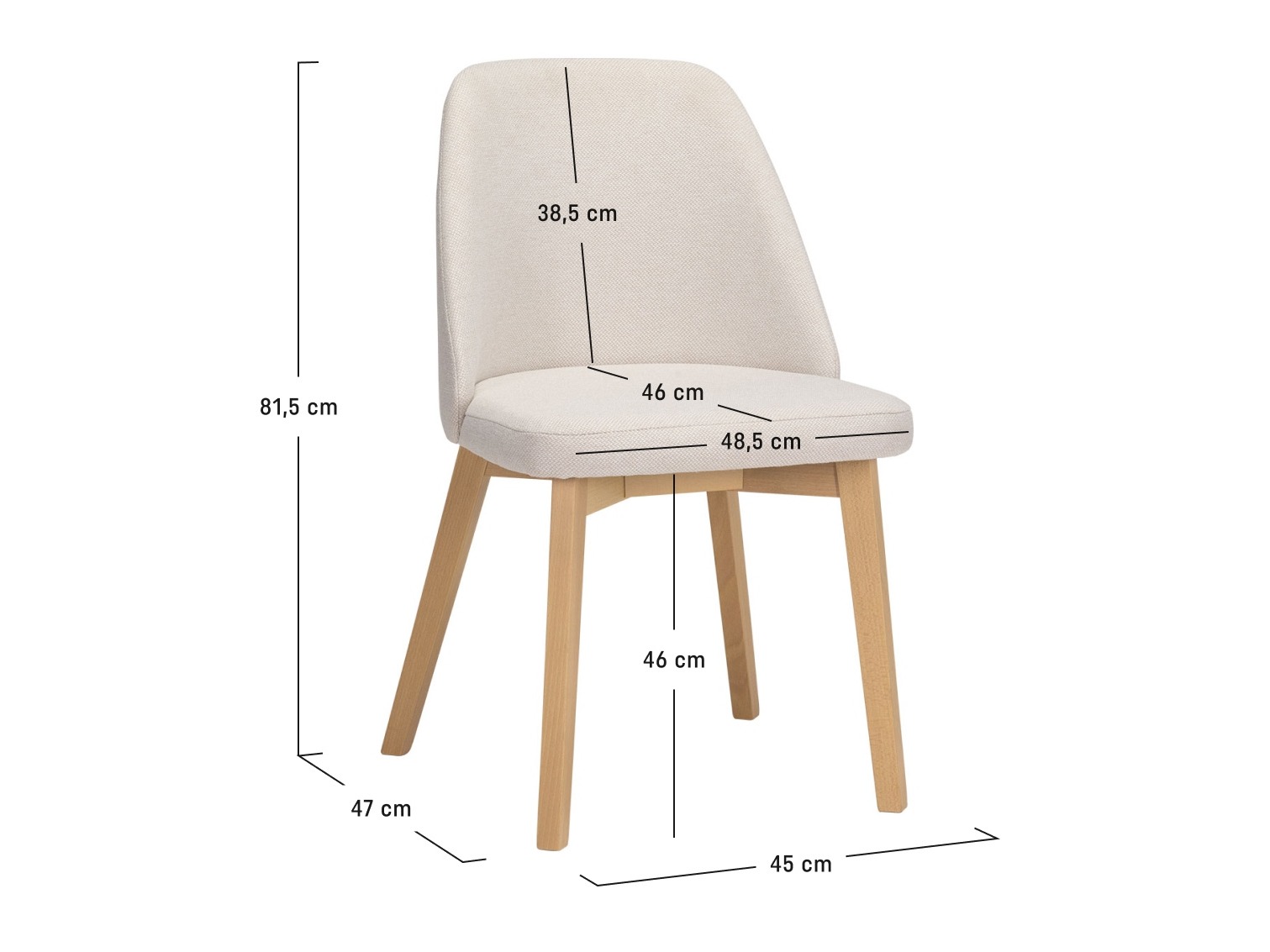 Szék Valdosta 100 (Fekete + Bézs)