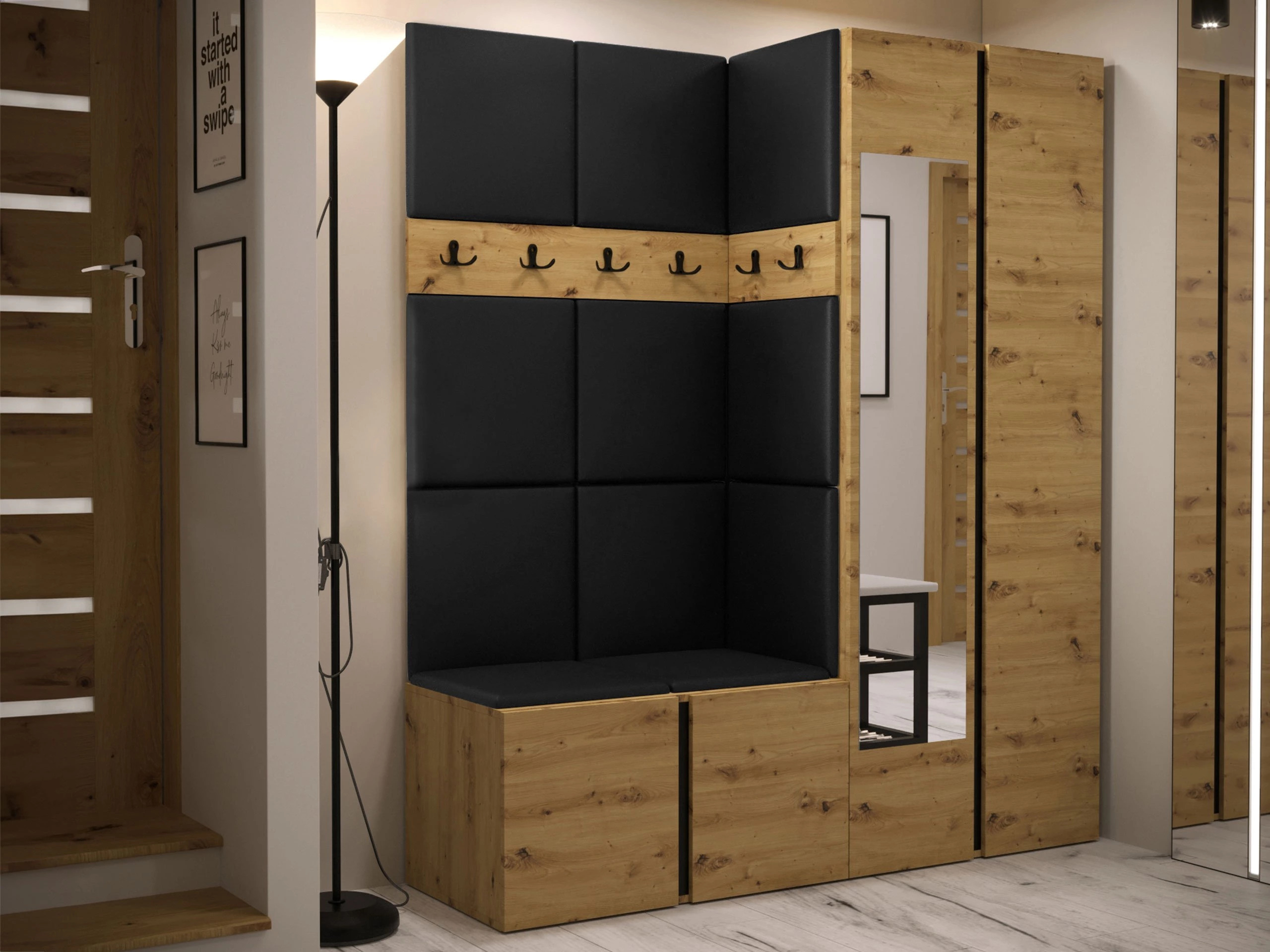 Előszoba garnitúra Pinis X (Lágy öko-bőr 011)