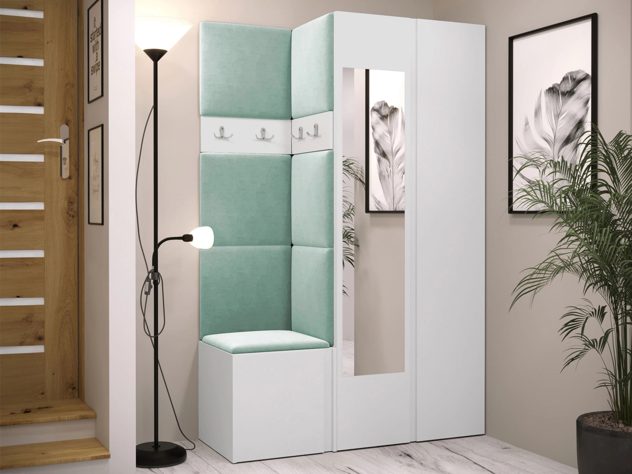 Előszoba garnitúra Pinis XXVI (Fehér)