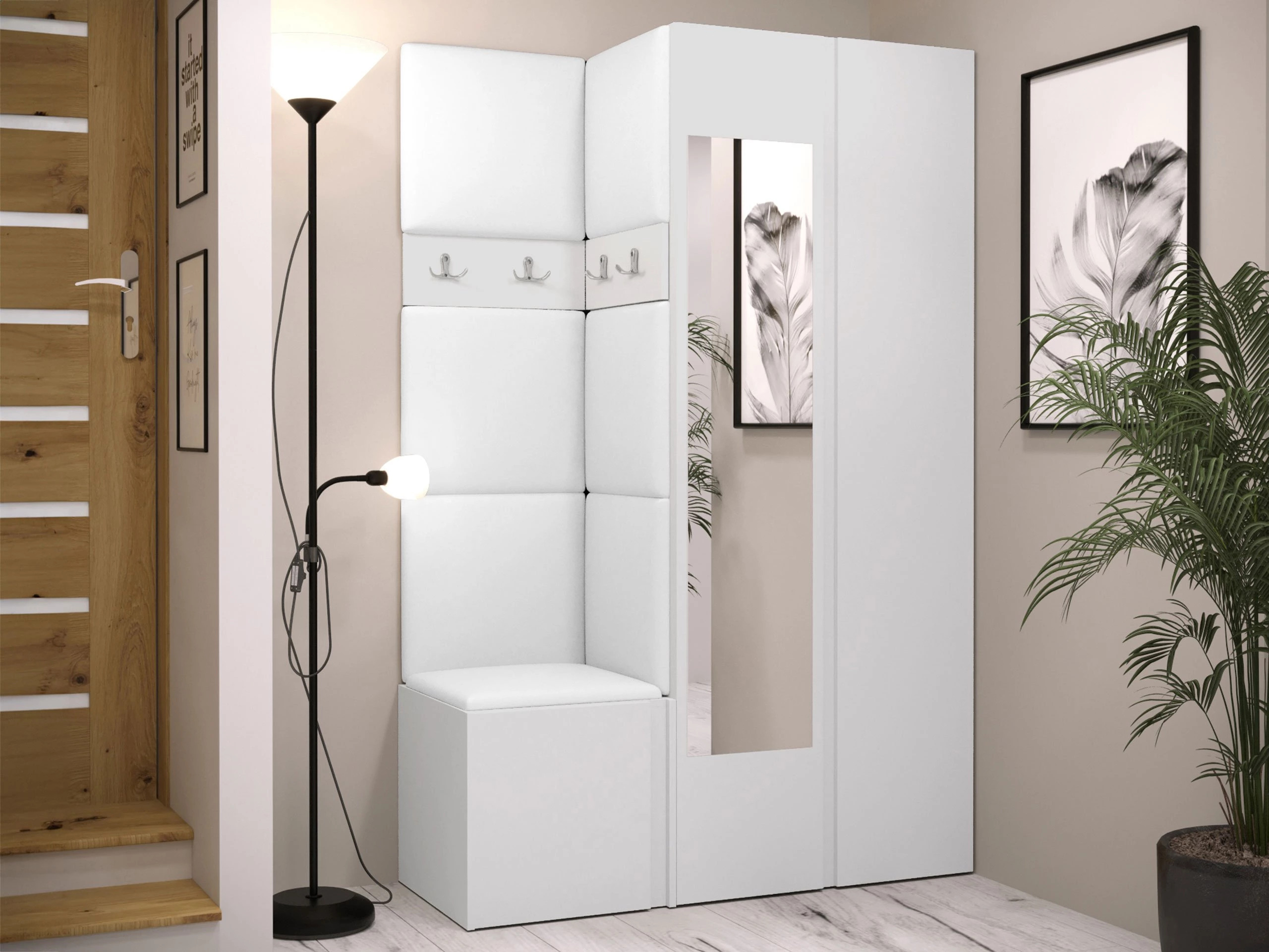 Előszoba garnitúra Pinis XXVI (Fehér)