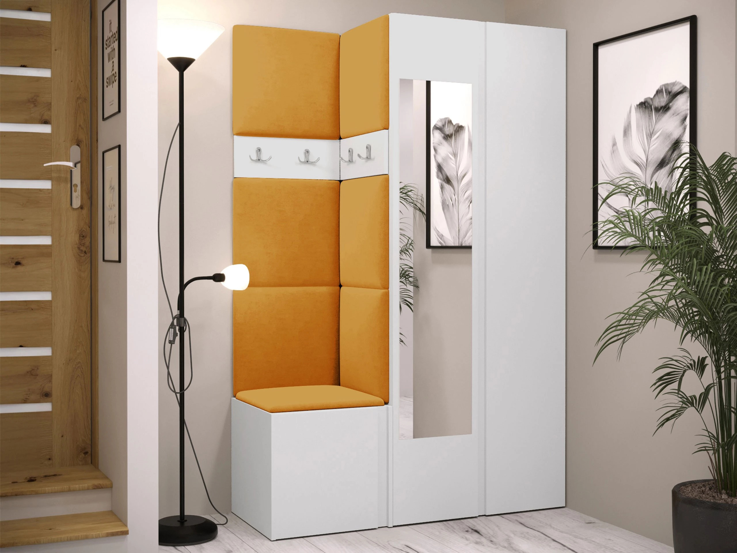 Előszoba garnitúra Pinis XXVI (Fehér)