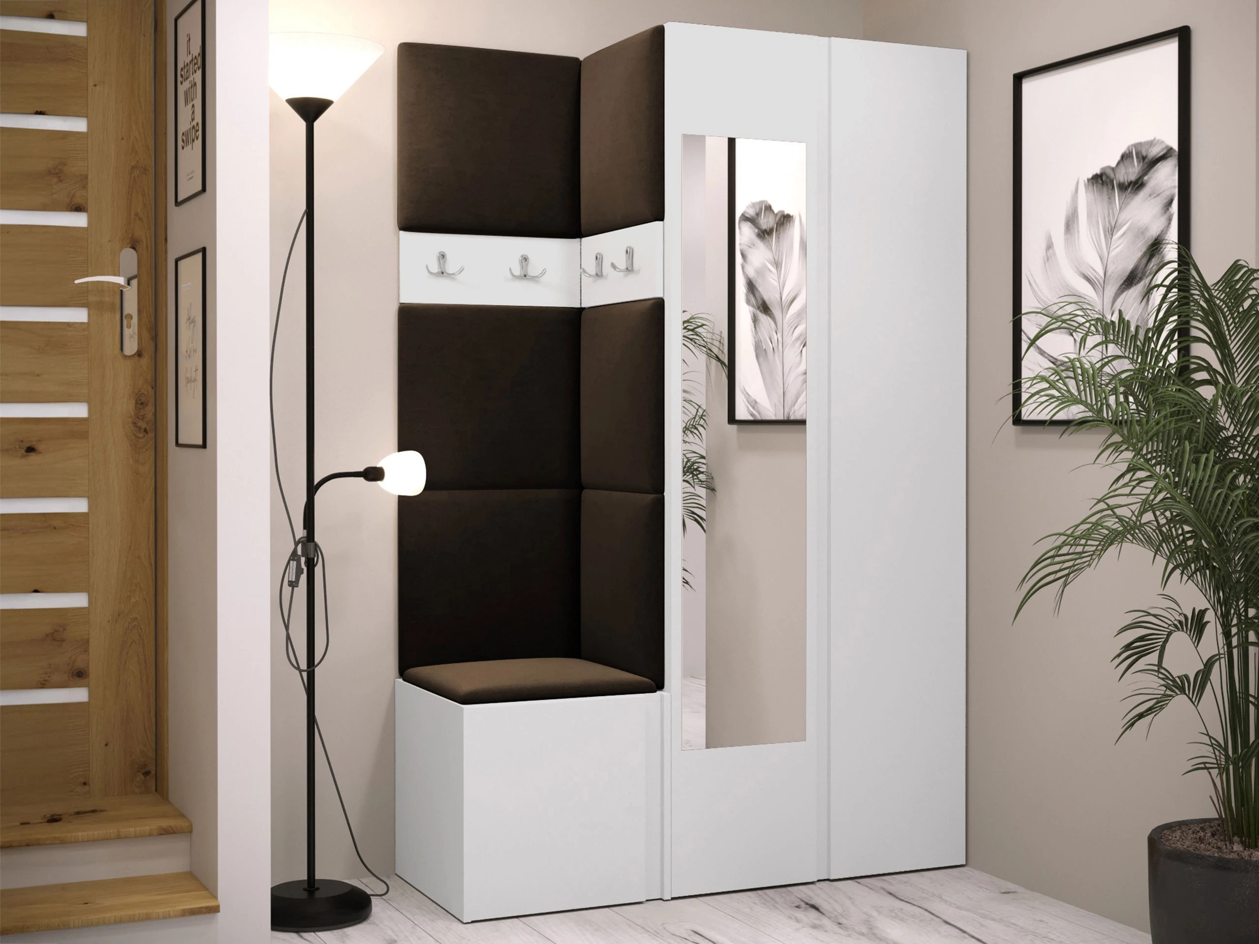 Előszoba garnitúra Pinis XXVI (Fehér)