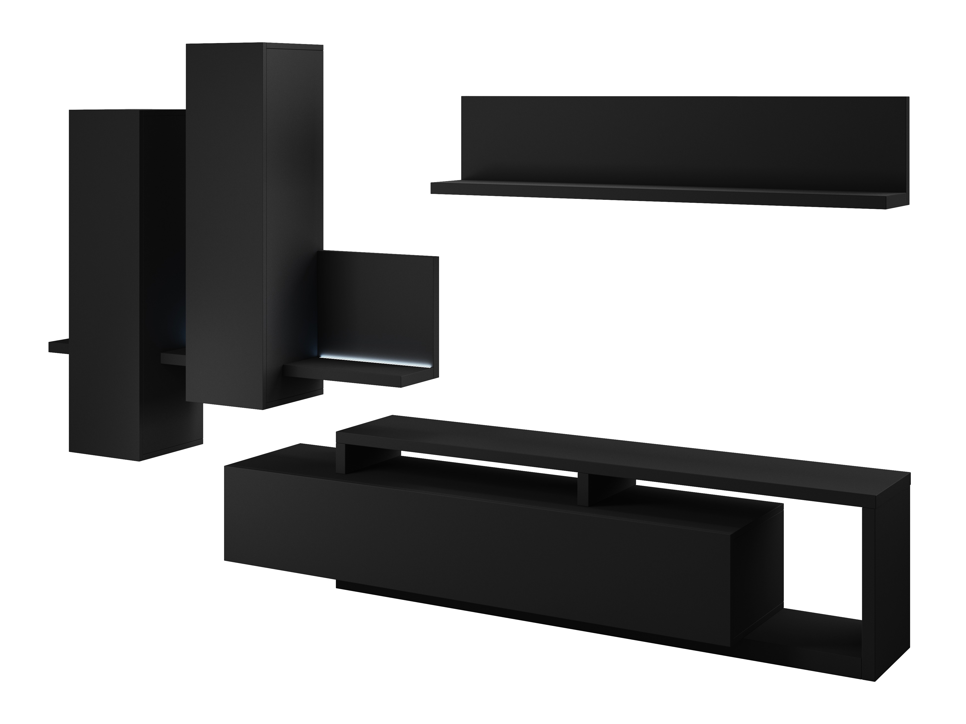 Nappali szett Lutiva 100 (Matt fekete)