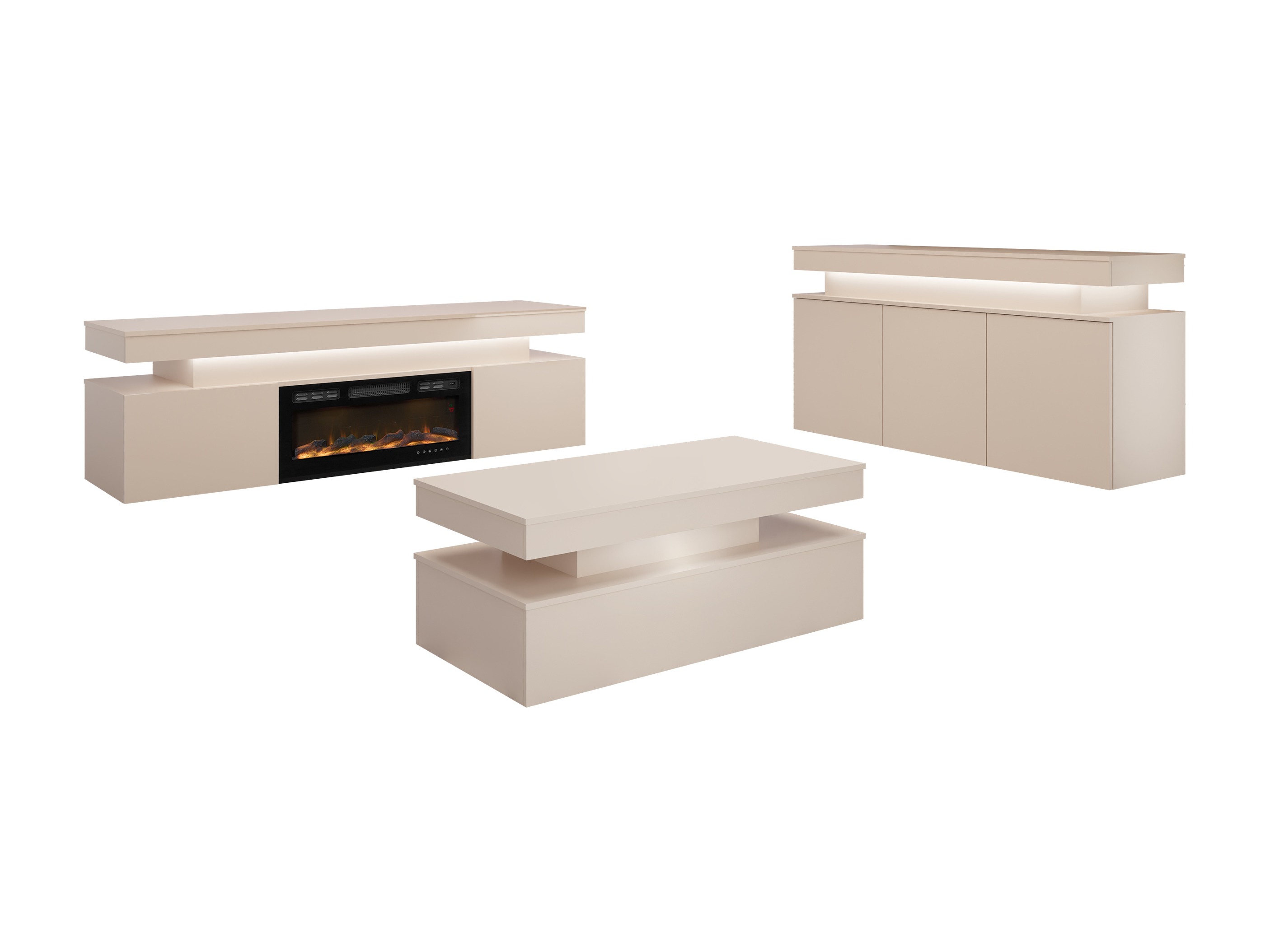 Nappali szett Monfero I (Világosbarna)