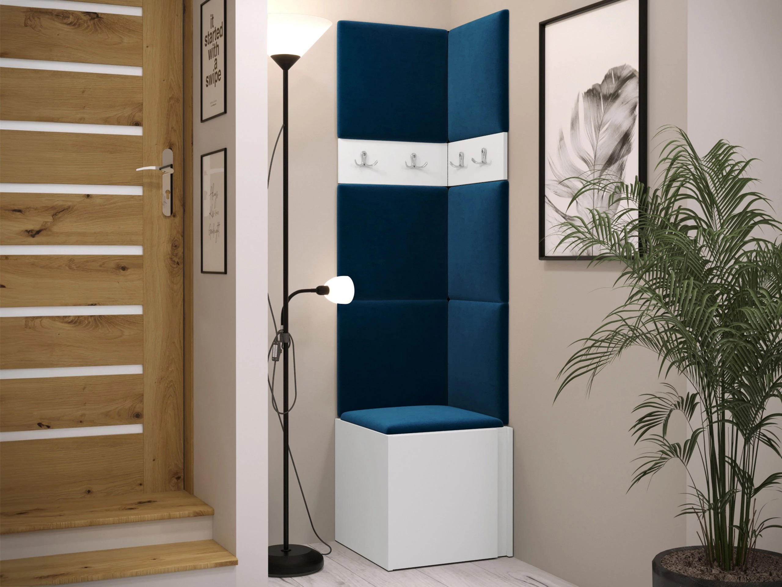 Előszoba garnitúra Pinis XXI (Fehér)