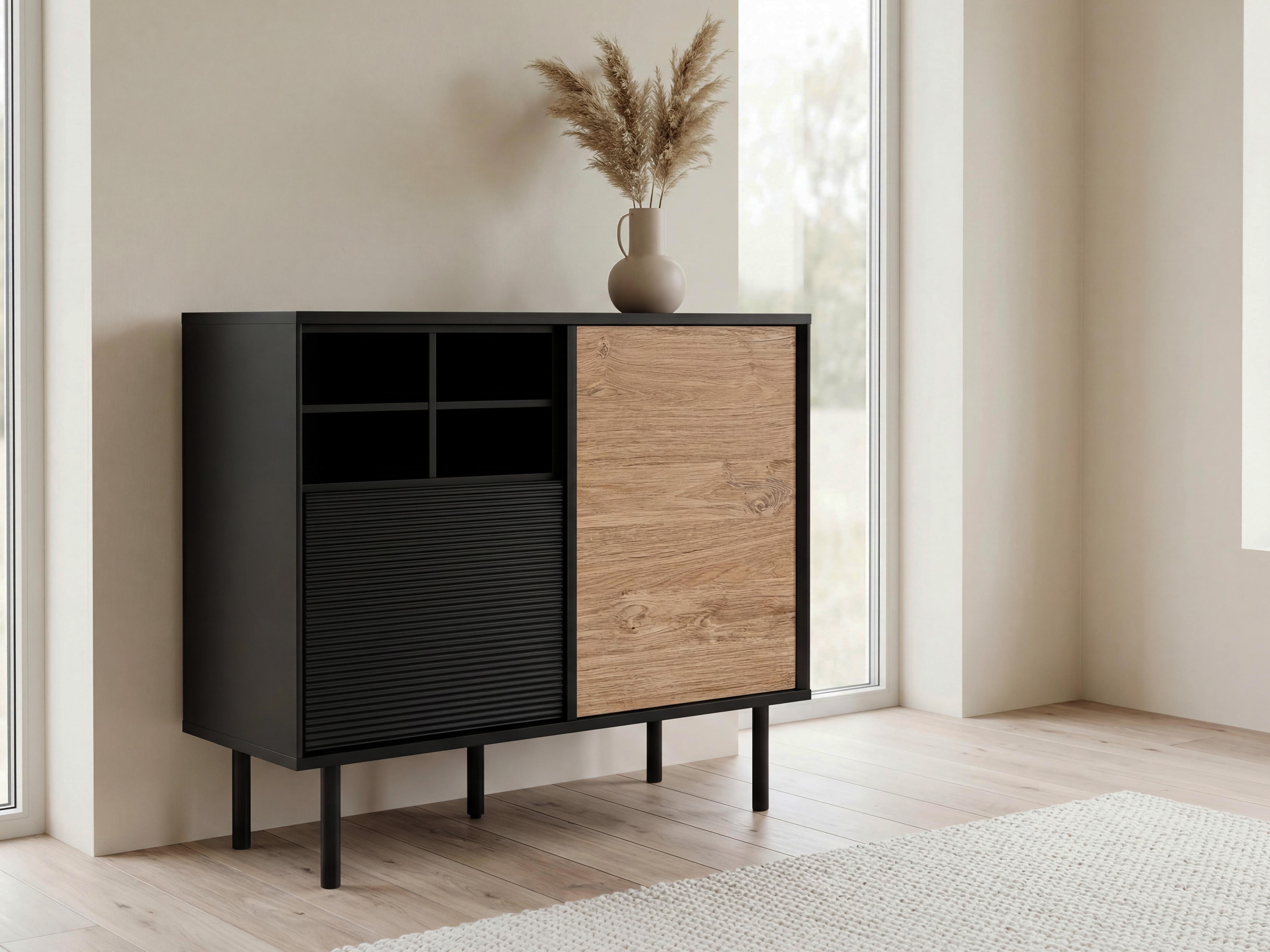 Szekrény Corevaru 107 (Fekete)