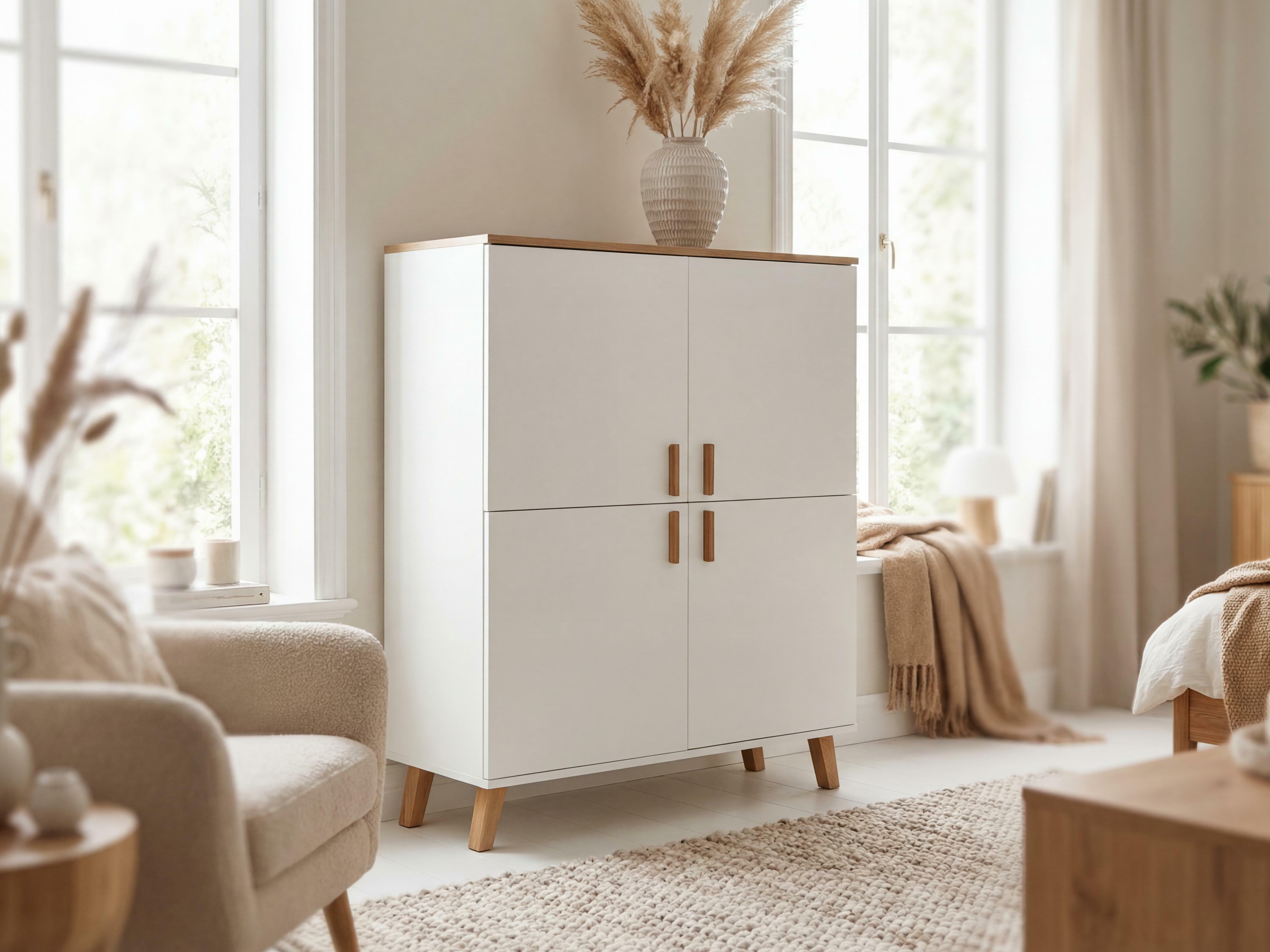 Szekrény Fivbeli 107 (Fehér + Tölgy)