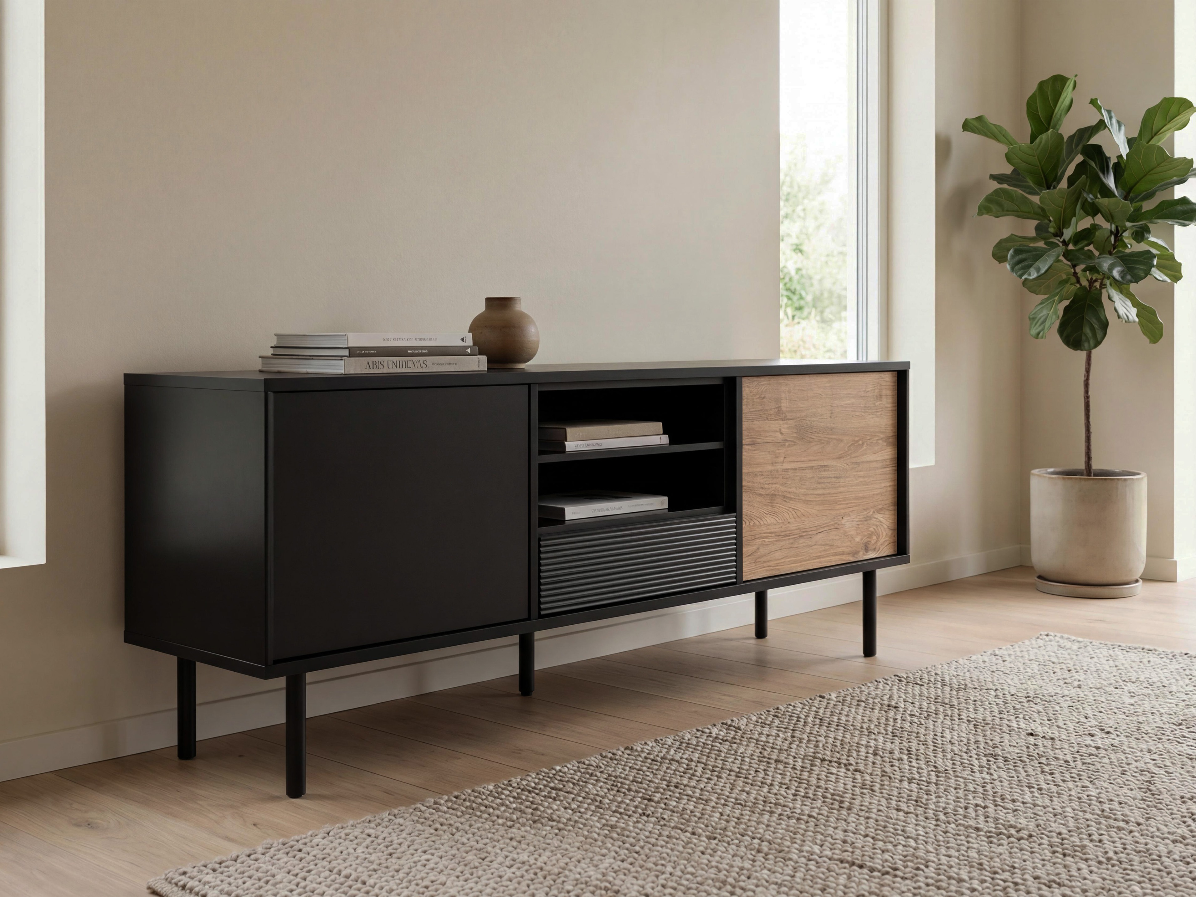 TV-állvány Corevaru 104 (Fekete)