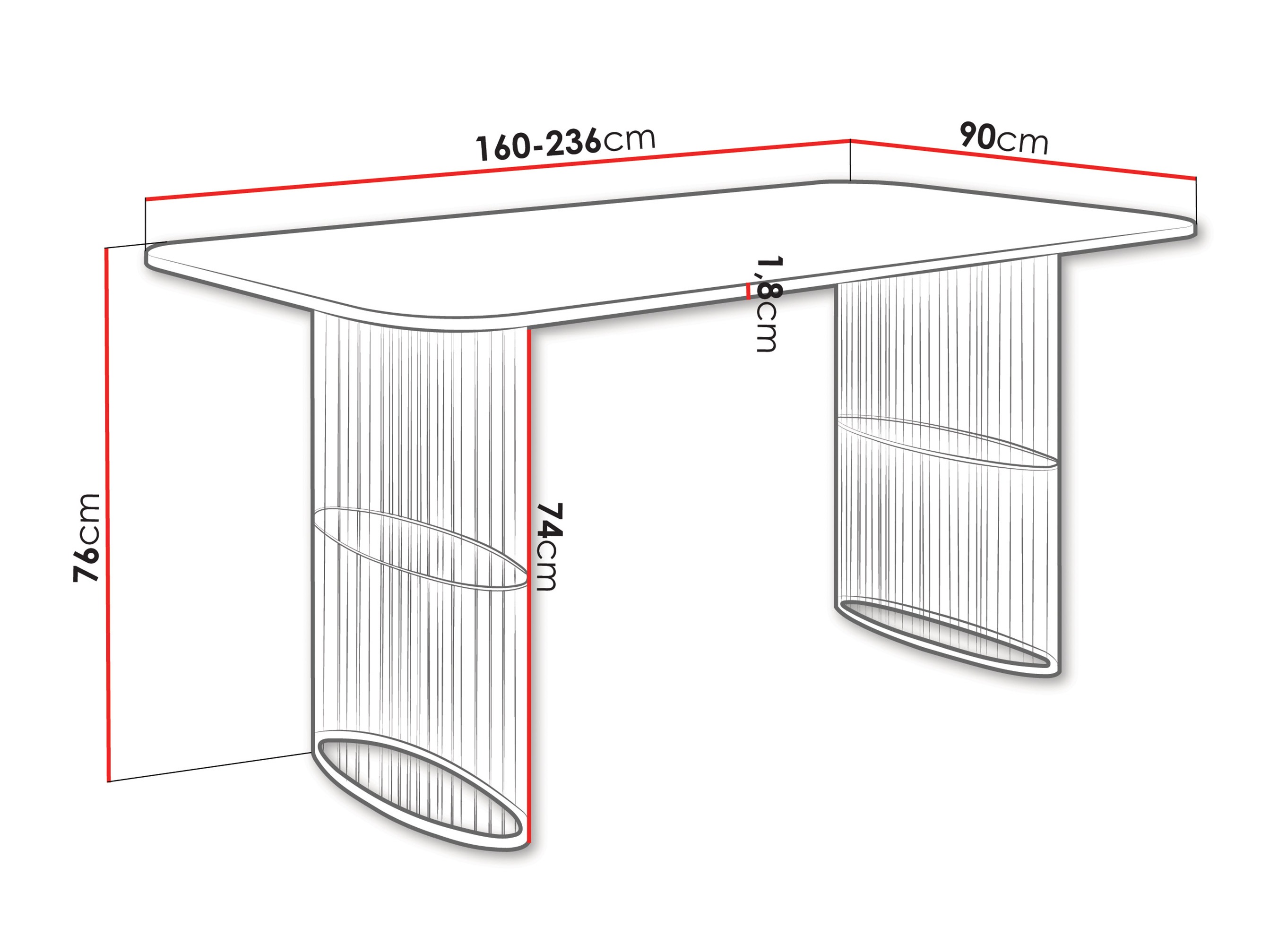 Asztal Oswego 163 (Kézműves aranytölgy)