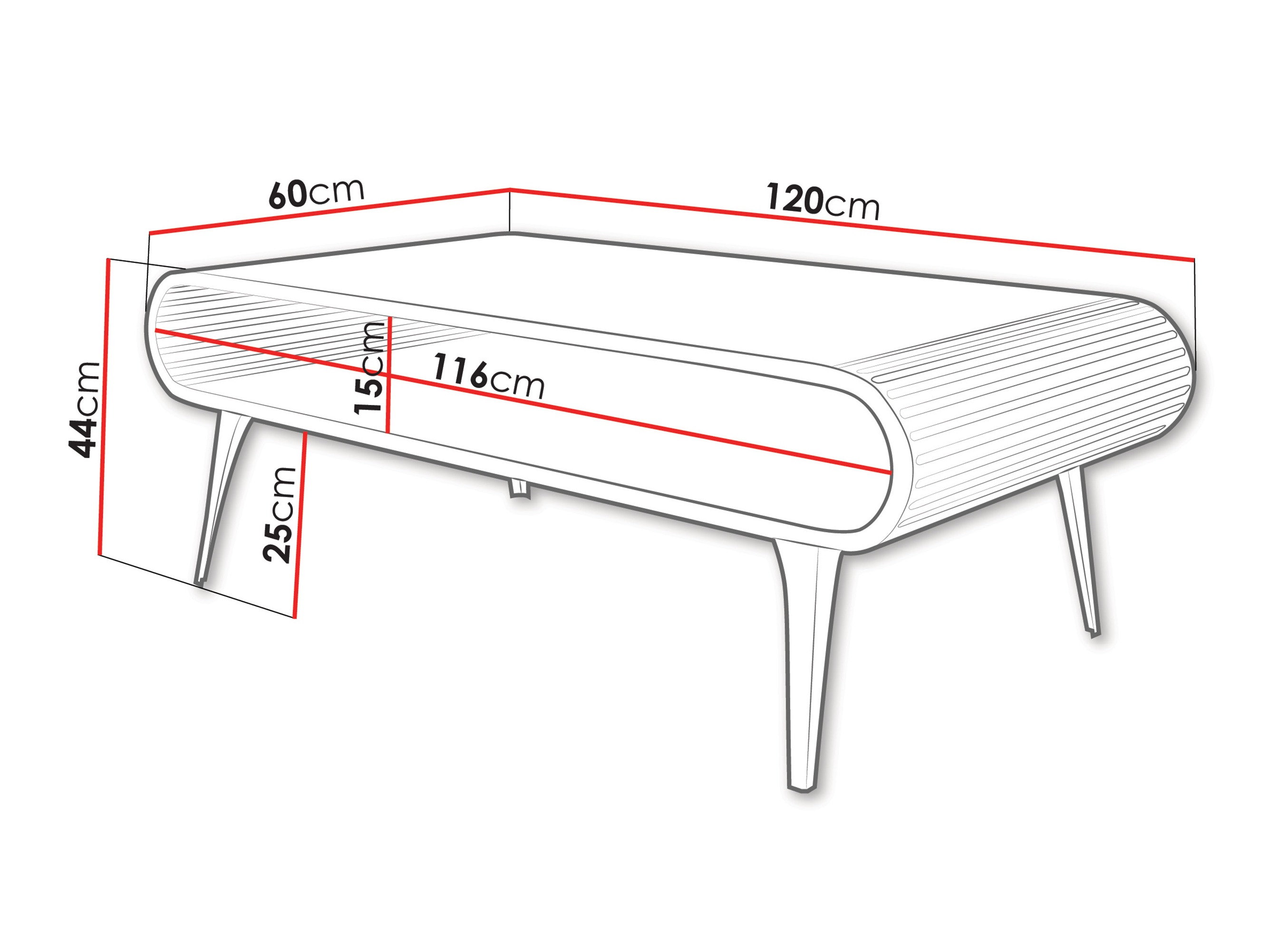 Dohányzóasztal Oswego 162 (Fehér)