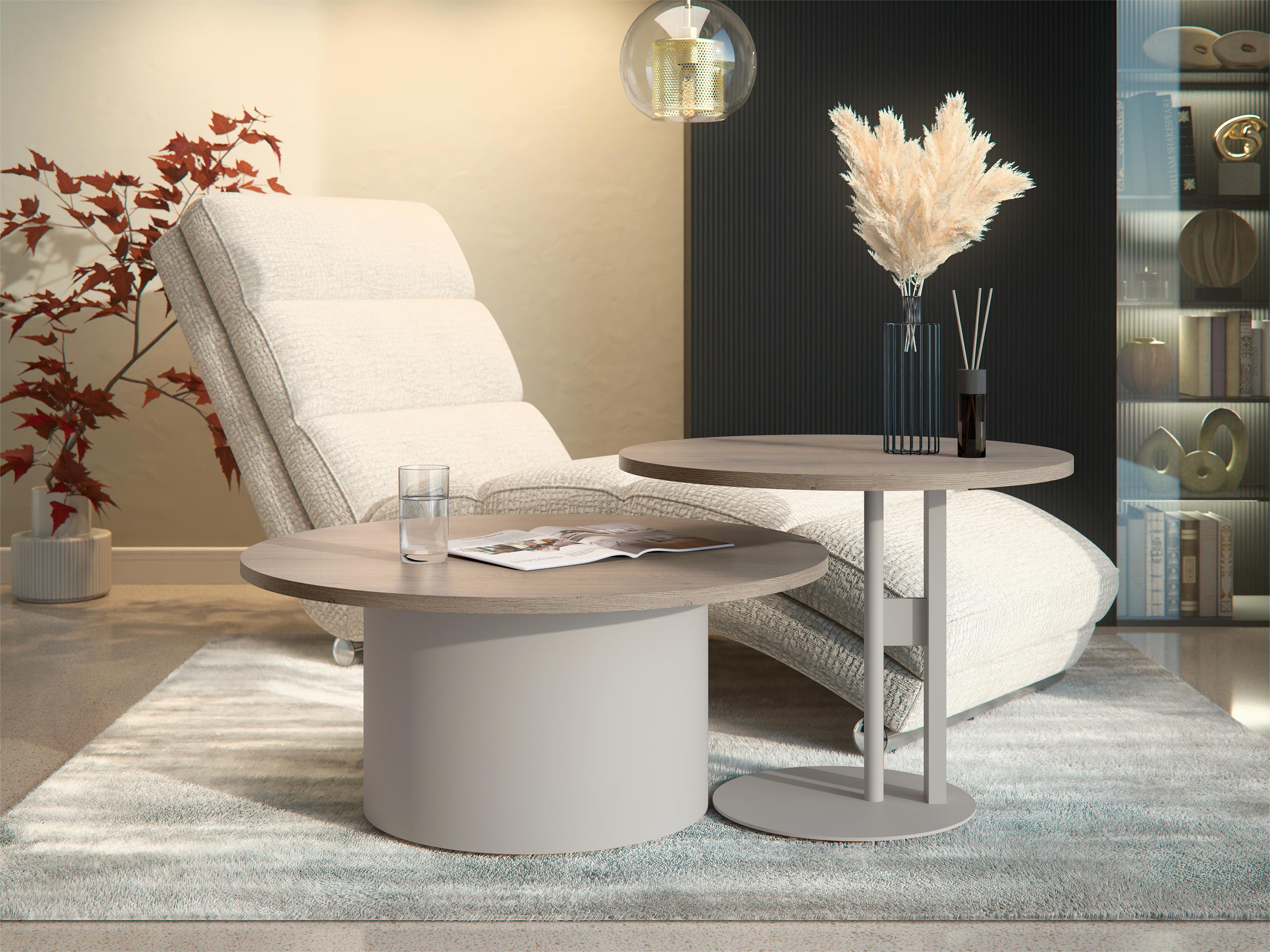 Dohányzóasztal szett Oswego 160 (Tölgy)