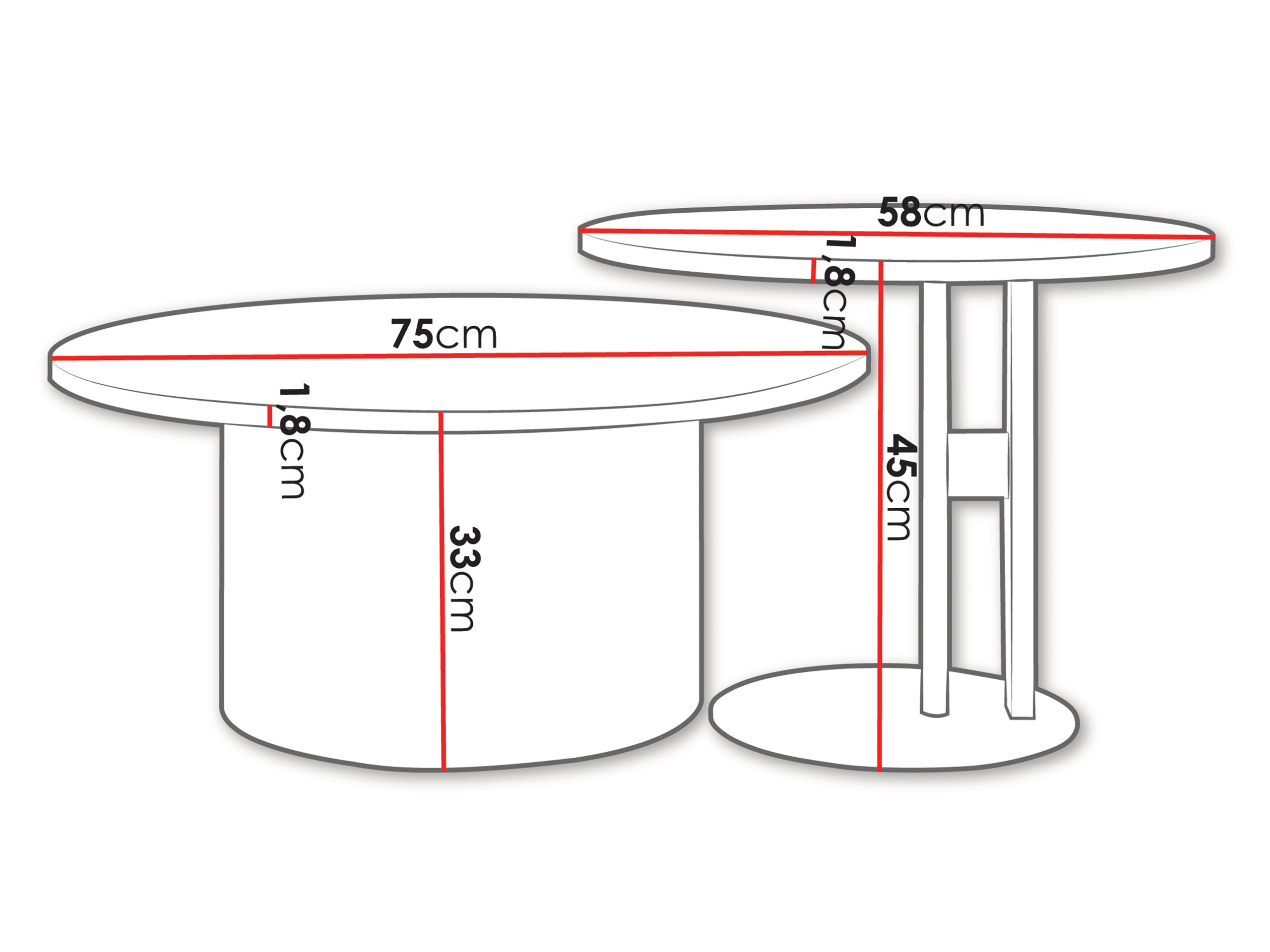Dohányzóasztal szett Oswego 160 (Tölgy)