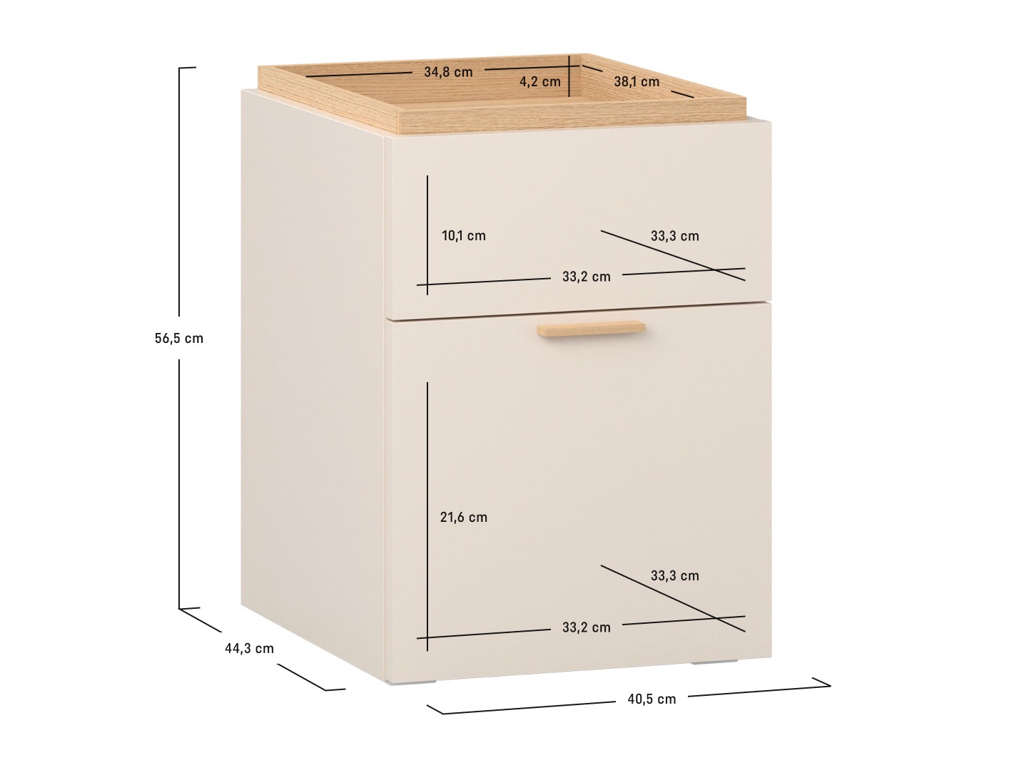 Éjjeliszekrény Veldalo 114 (Világos tölgy)