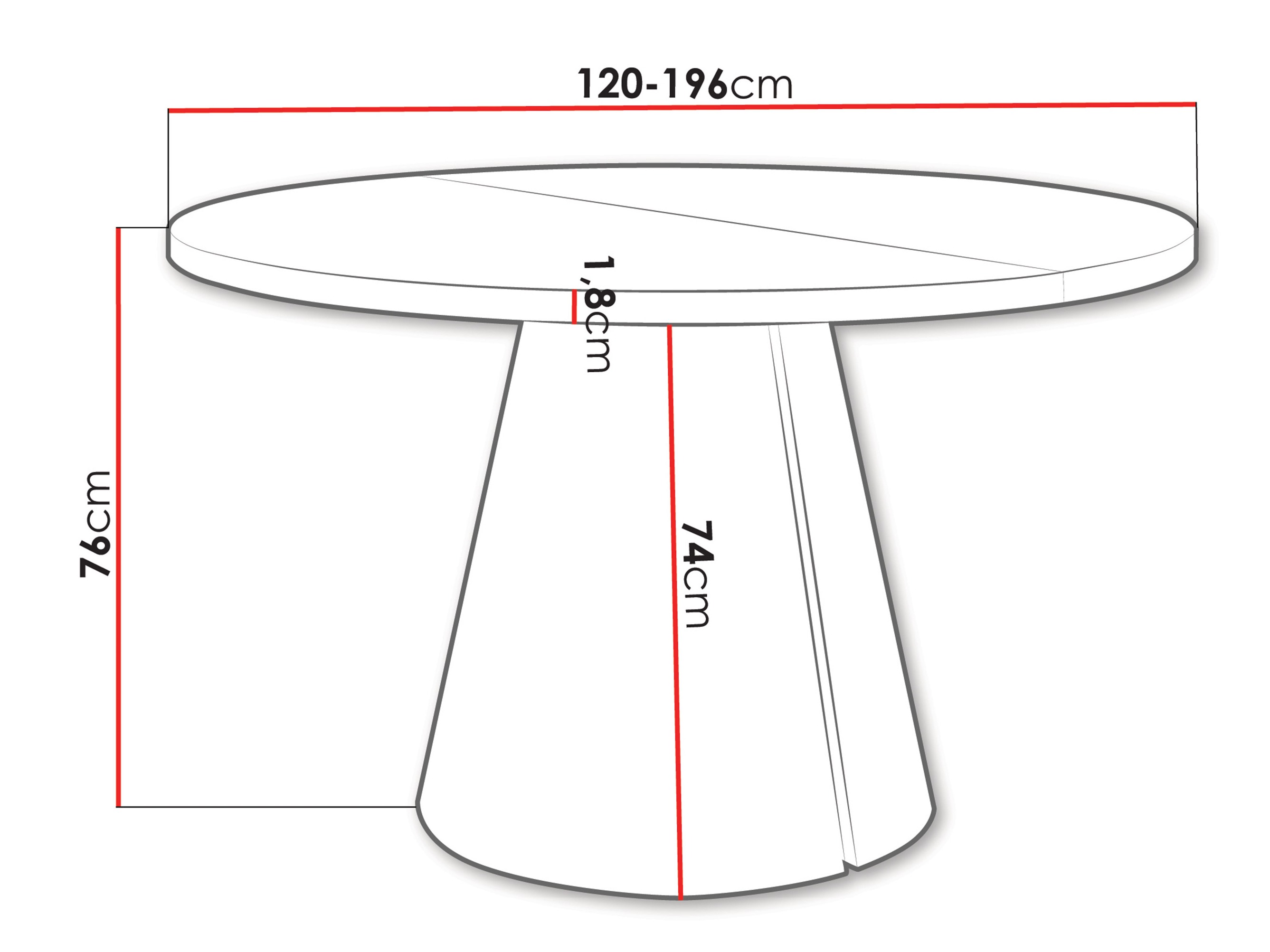 Asztal Oswego 167