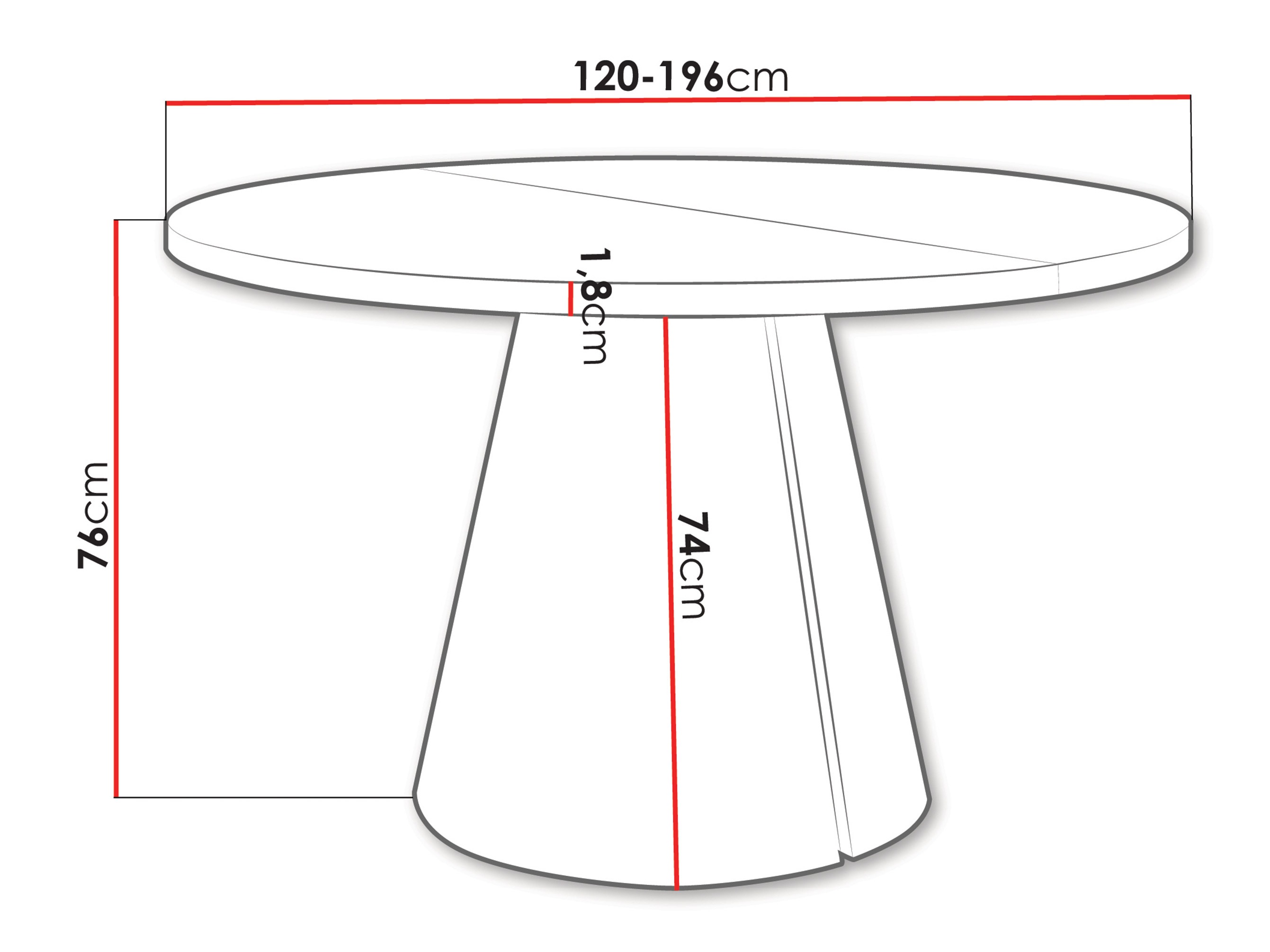 Asztal Oswego 167