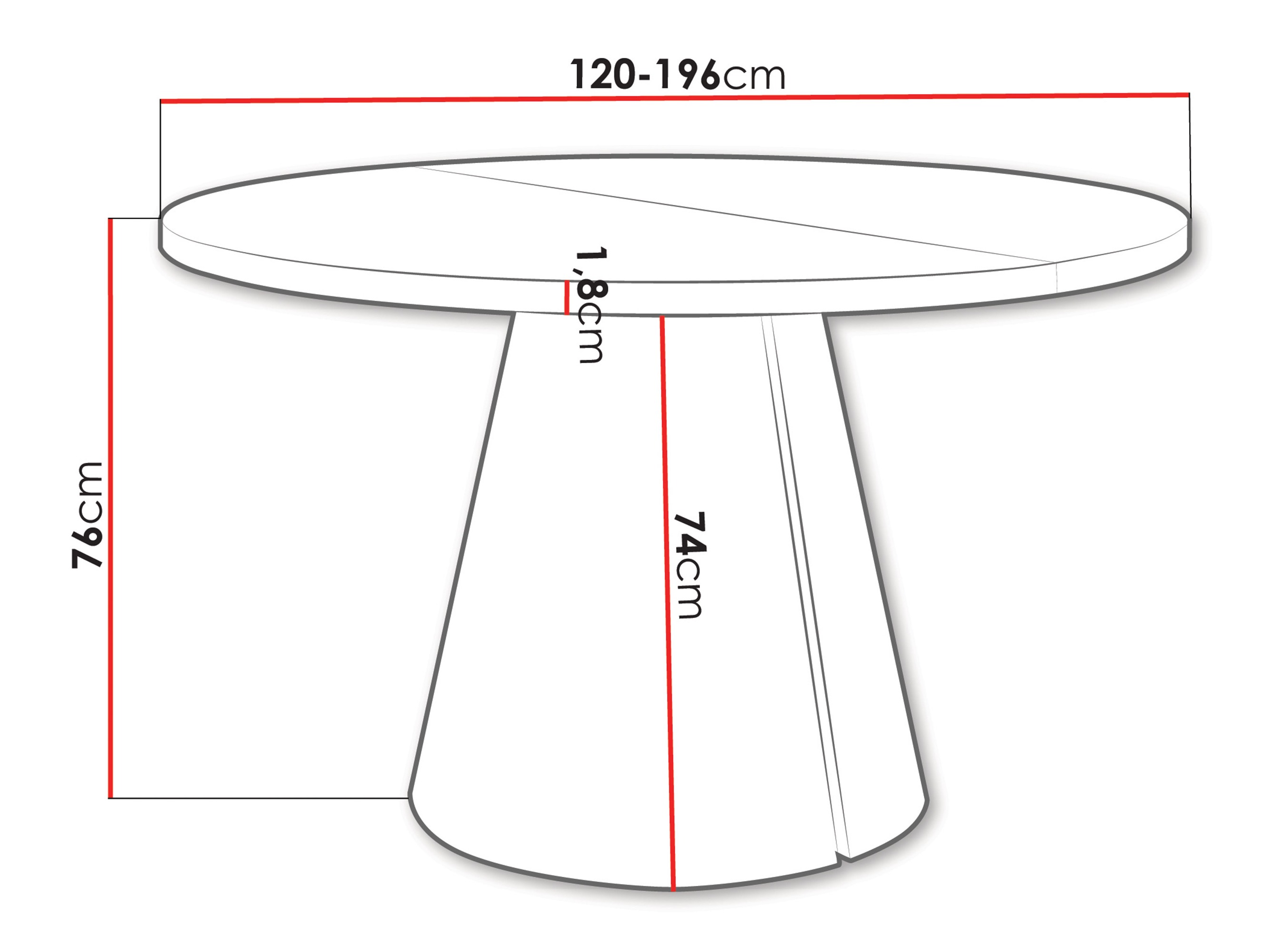 Asztal Oswego 167