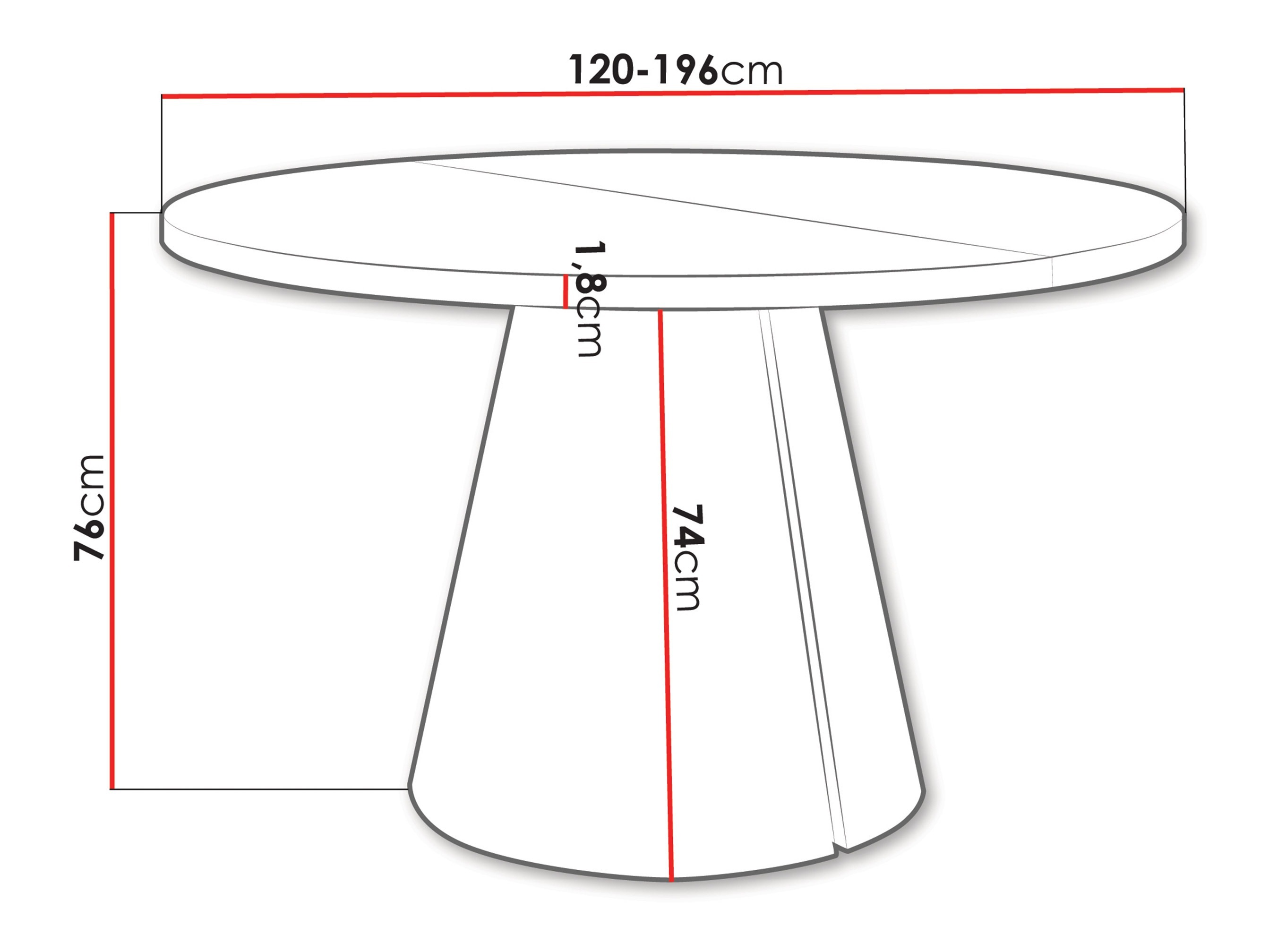 Asztal Oswego 168