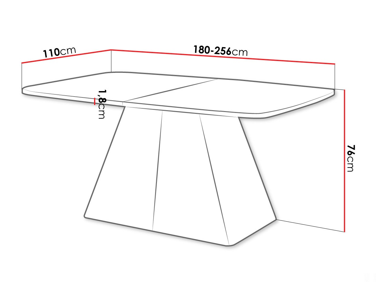 Asztal Oswego 169 (Grafit)