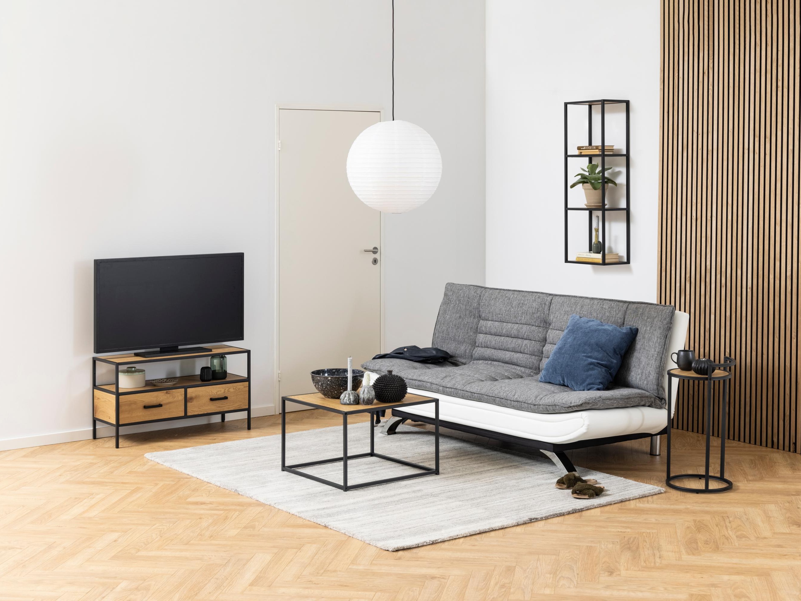 Kanapéágy Norsica 228 (Fehér + Világosszürke)