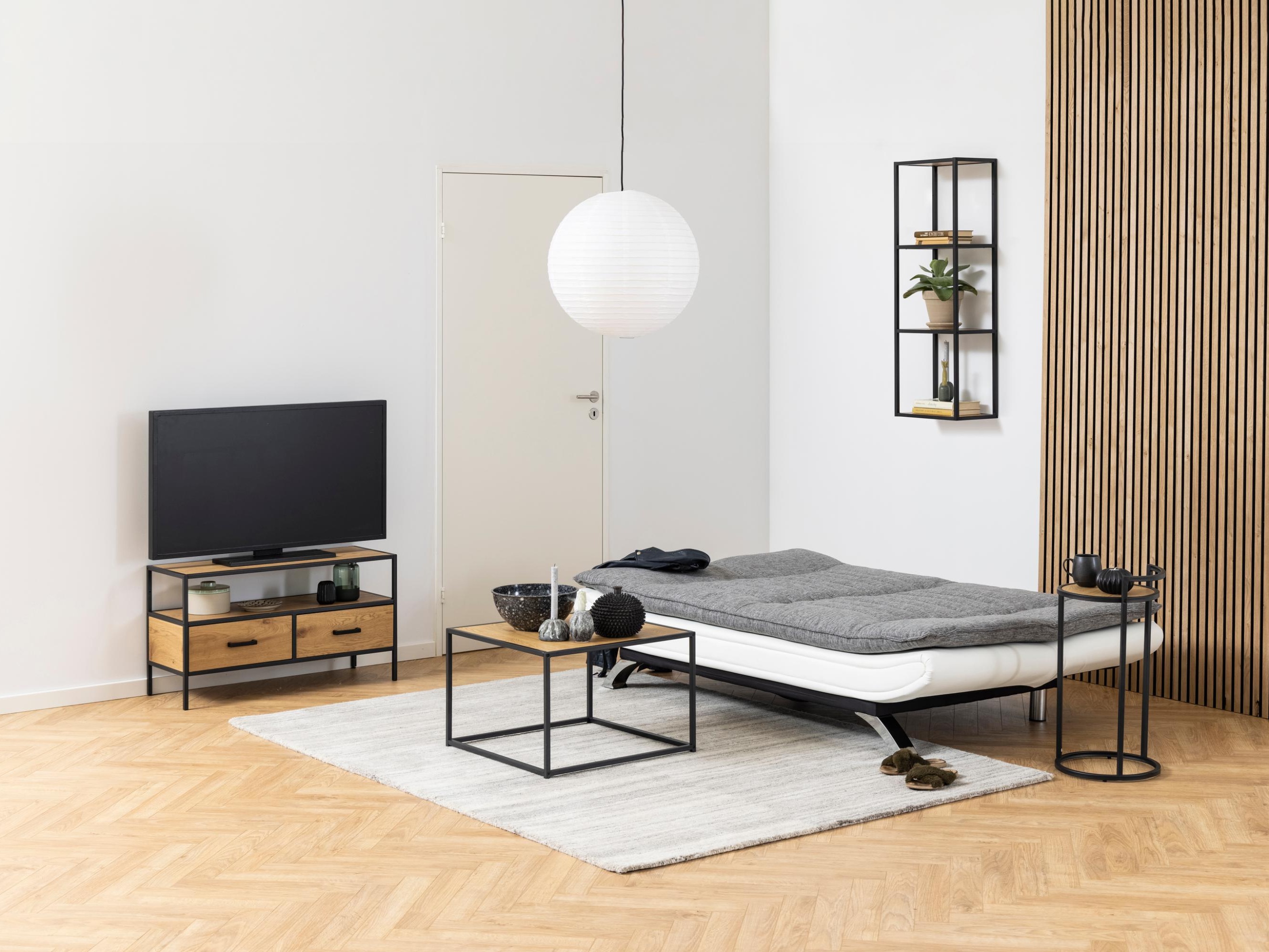 Kanapéágy Norsica 228 (Fehér + Világosszürke)