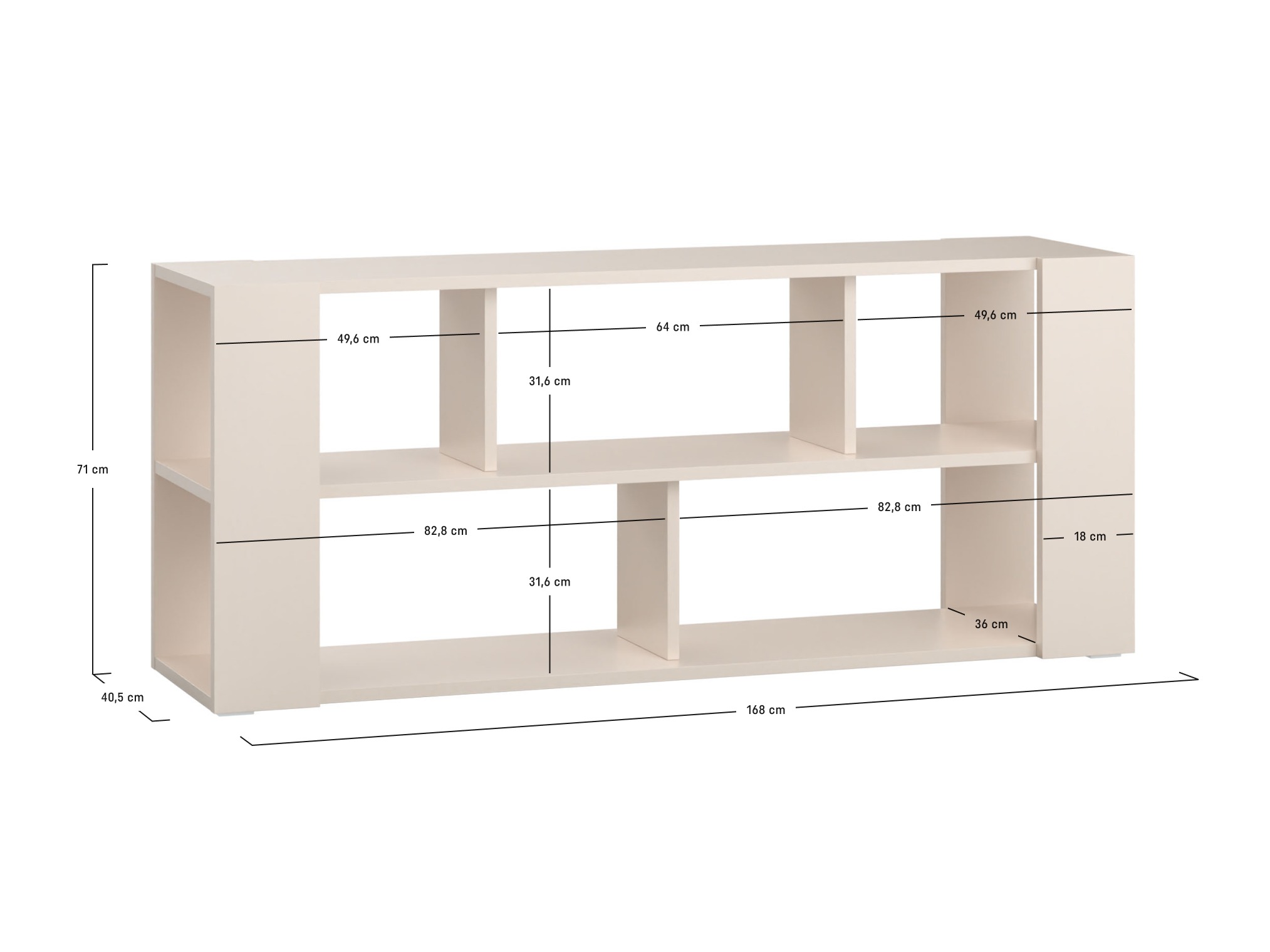 Könyvespolc Veldalo 120