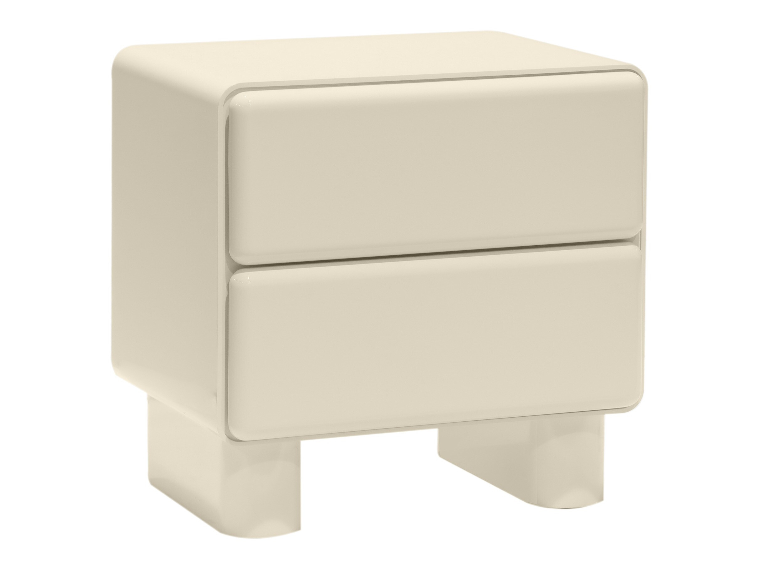 Éjjeliszekrény Burleson 576 (Fényes krém)