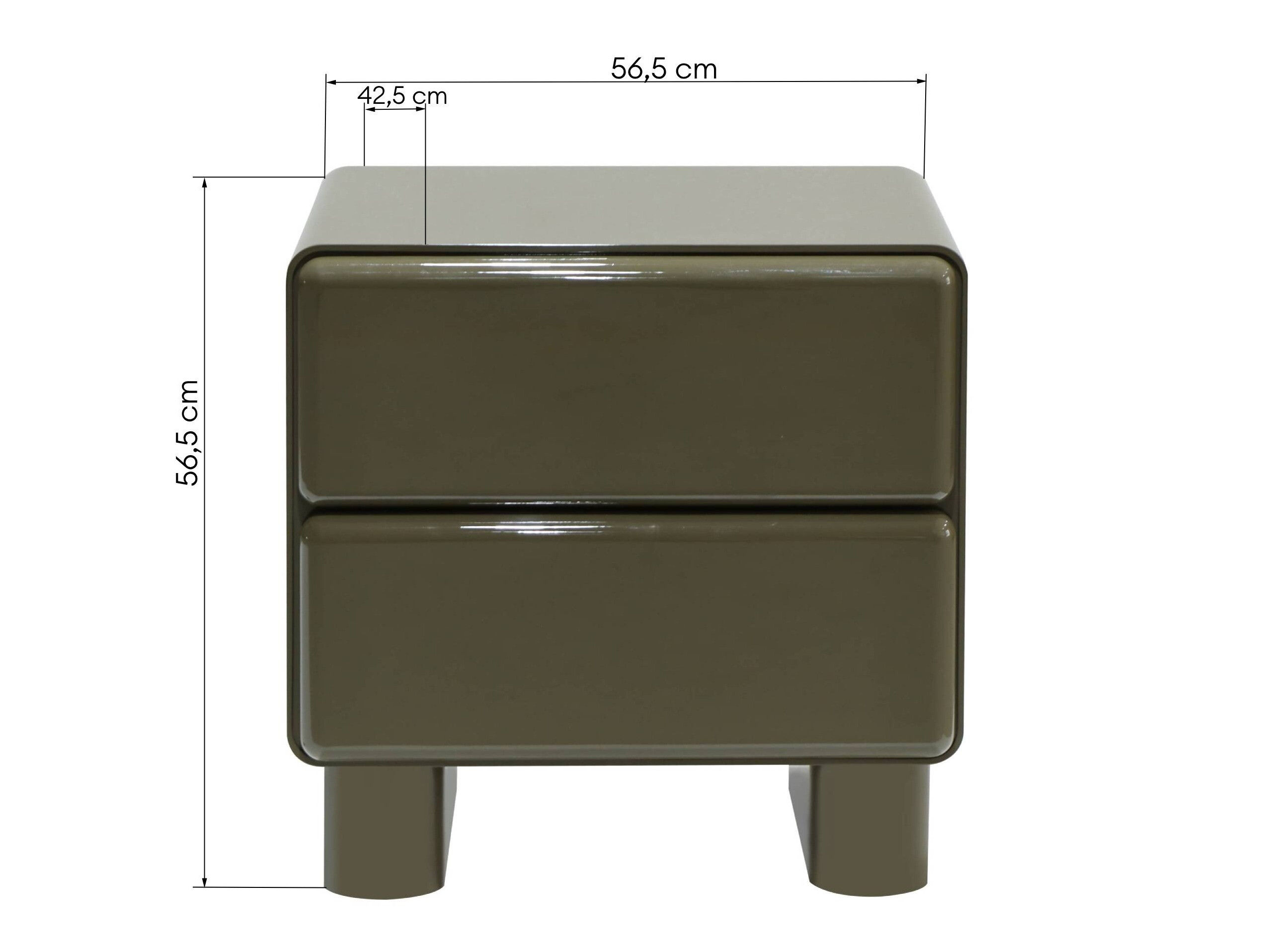 Éjjeliszekrény Burleson 576 (Fényes zöld)