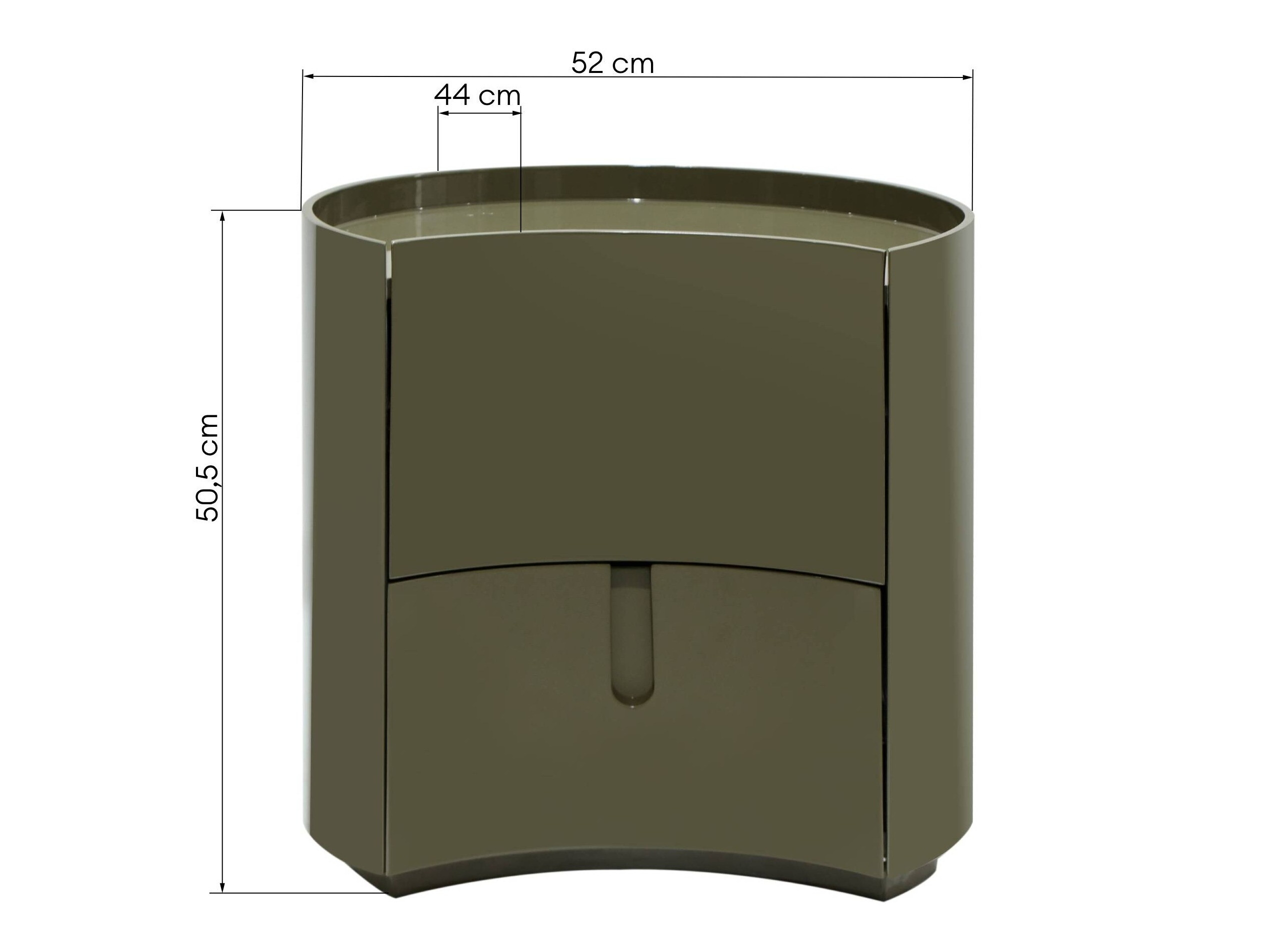 Éjjeliszekrény Burleson 577 (Fényes zöld)