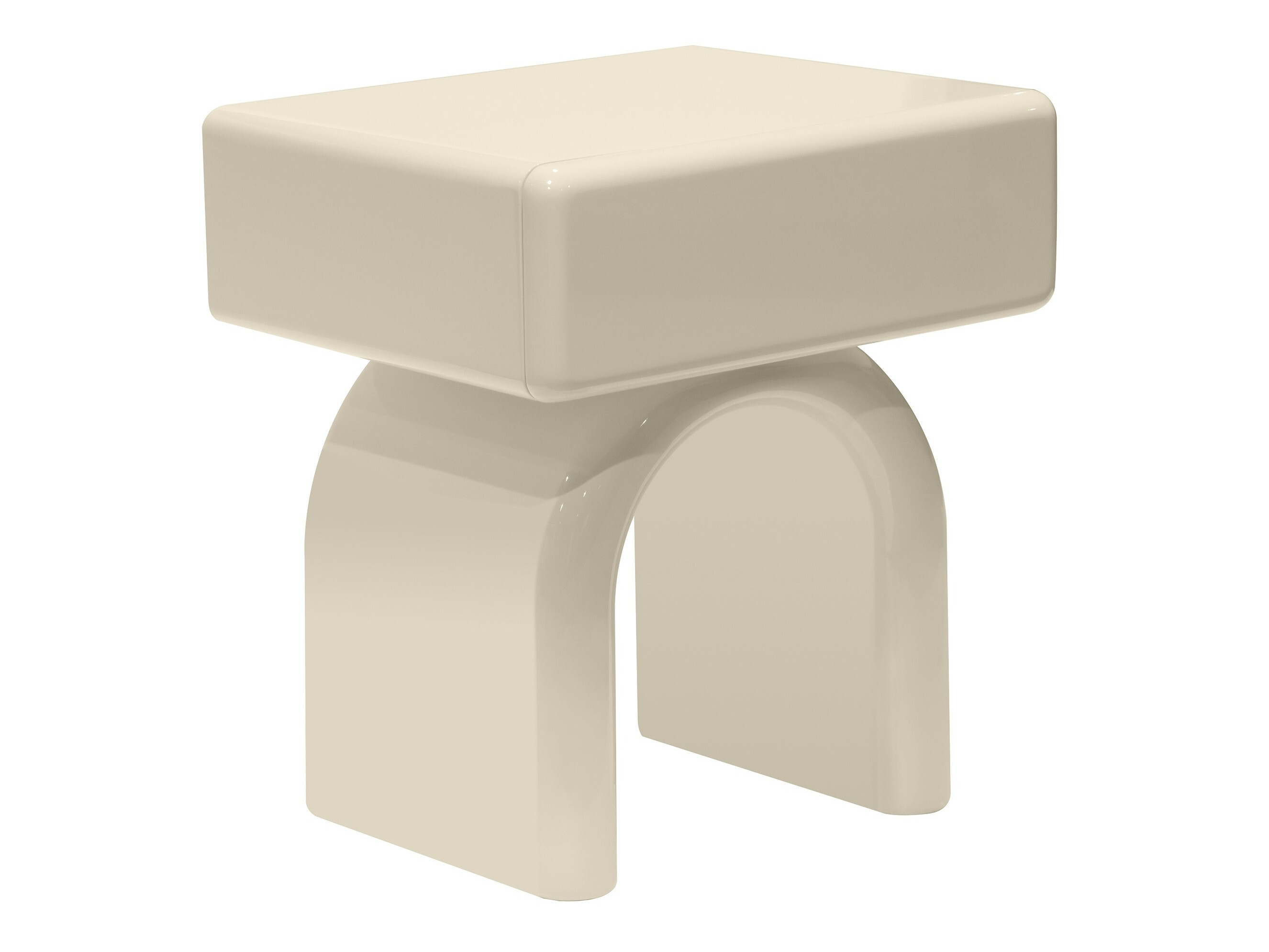 Éjjeliszekrény Burleson 578 (Fényes krém)