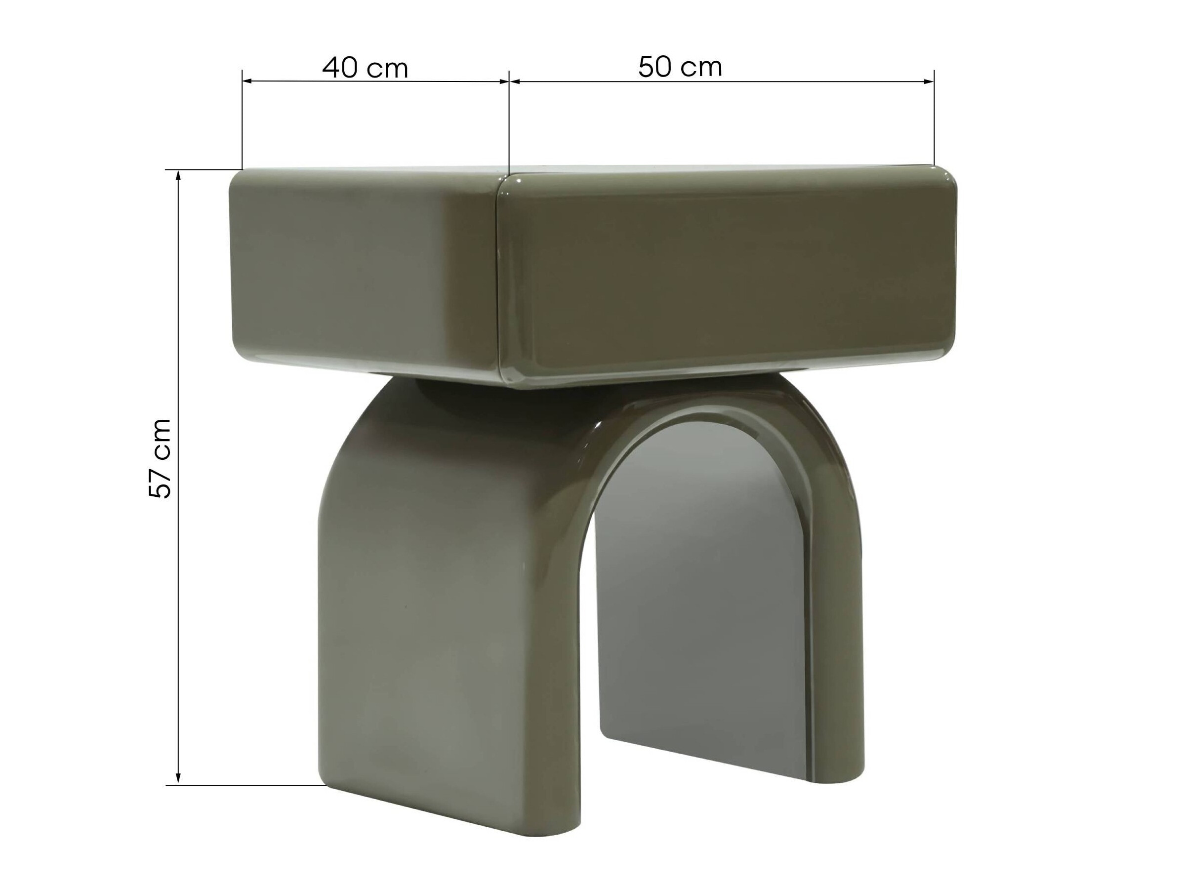 Éjjeliszekrény Burleson 578 (Fényes zöld)